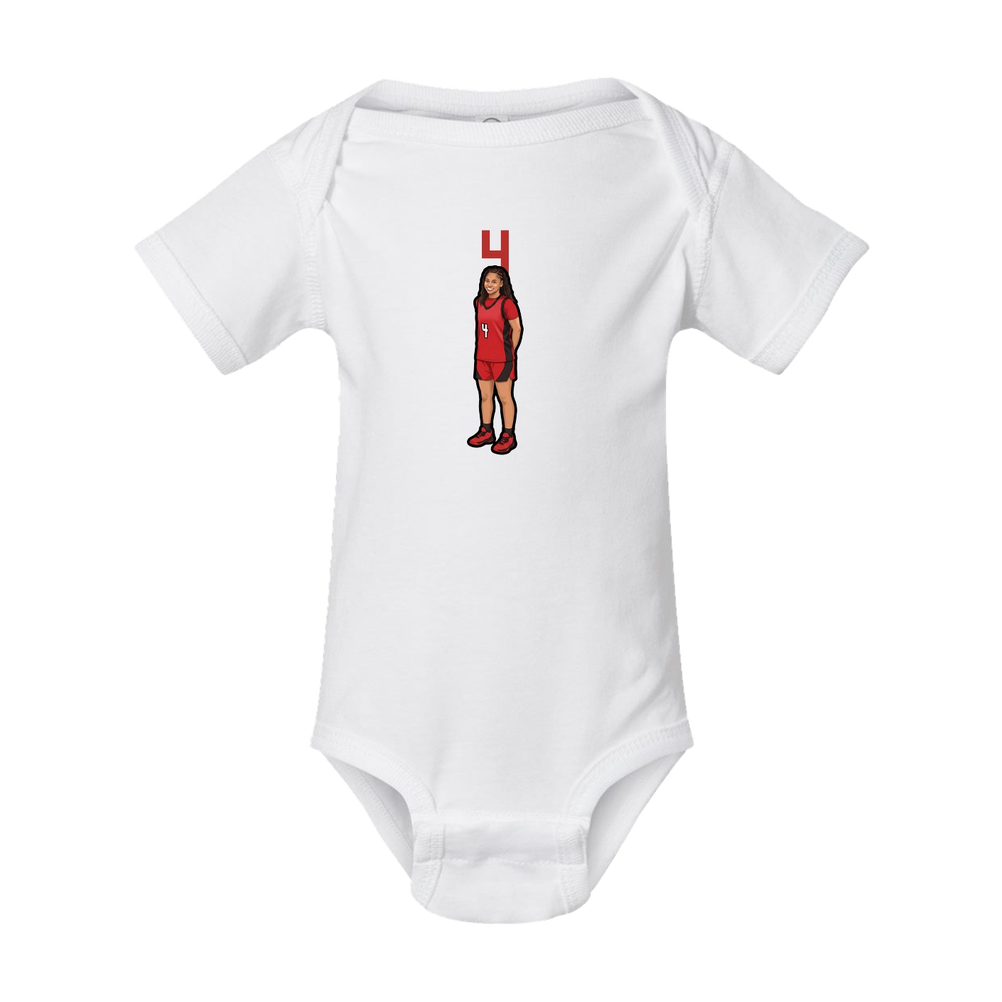 Baby Onesie — Number Top in White