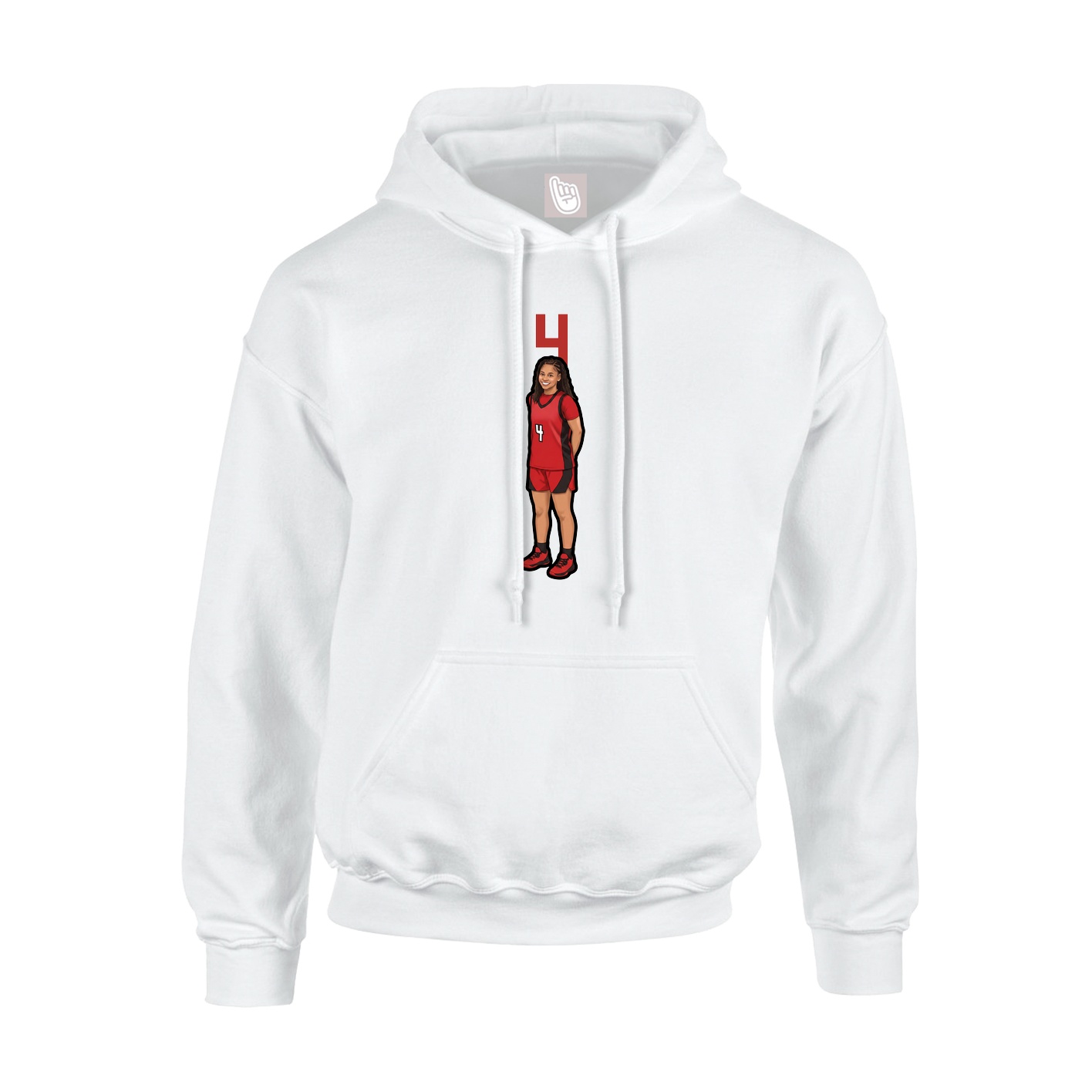 Hoodie — Number Top in White