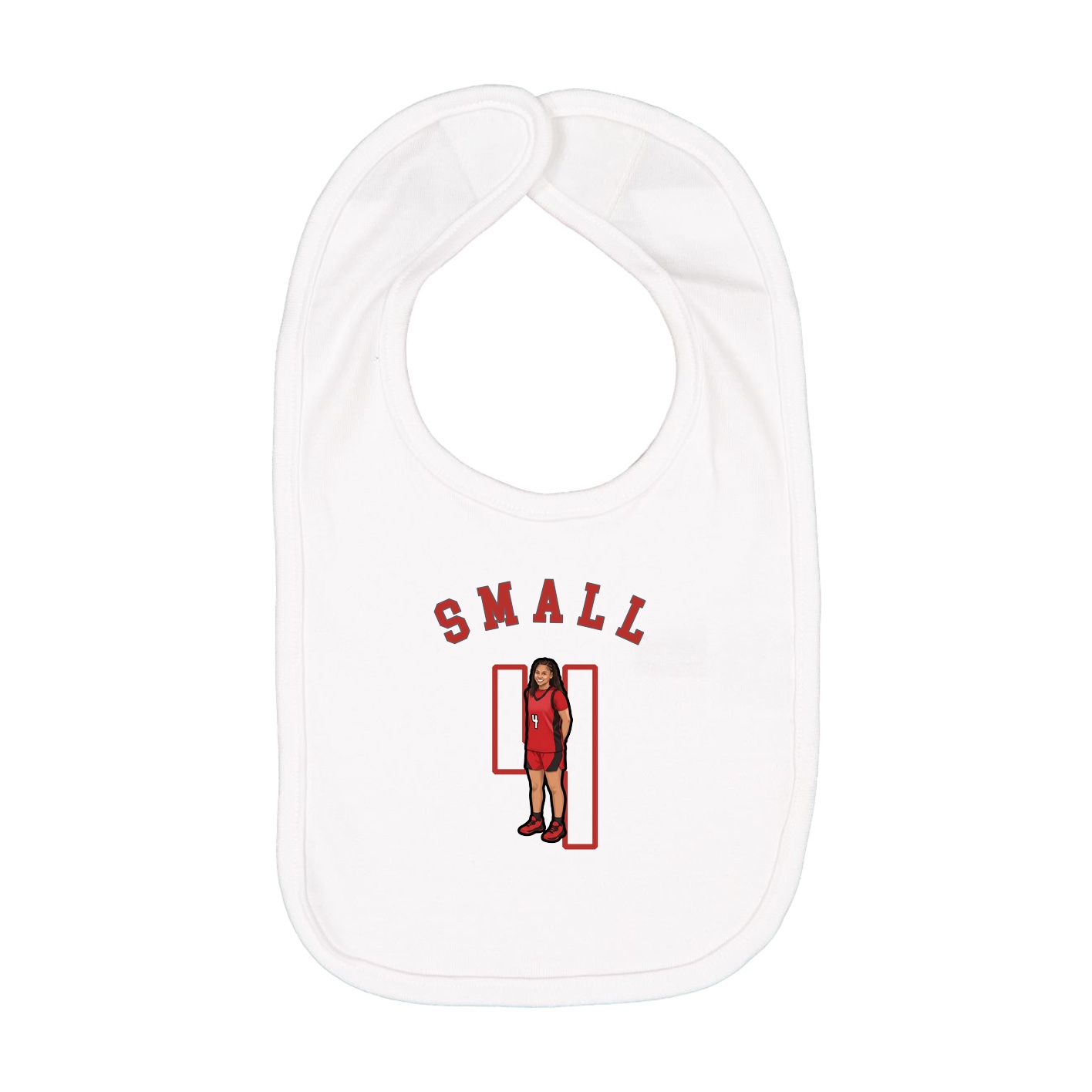 Infant Bib — Shirsey Arch in White