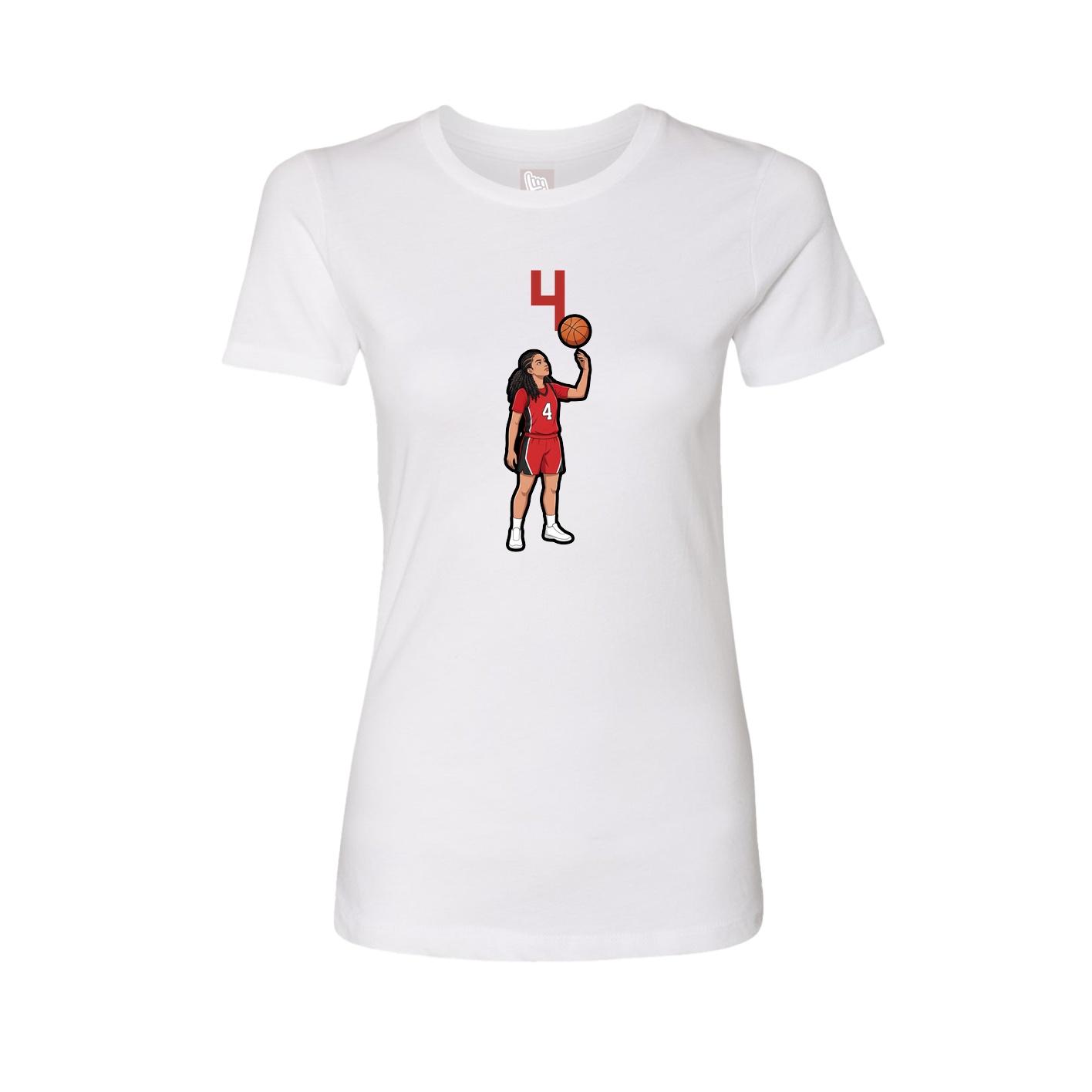 Womens Tee — Number Top in White