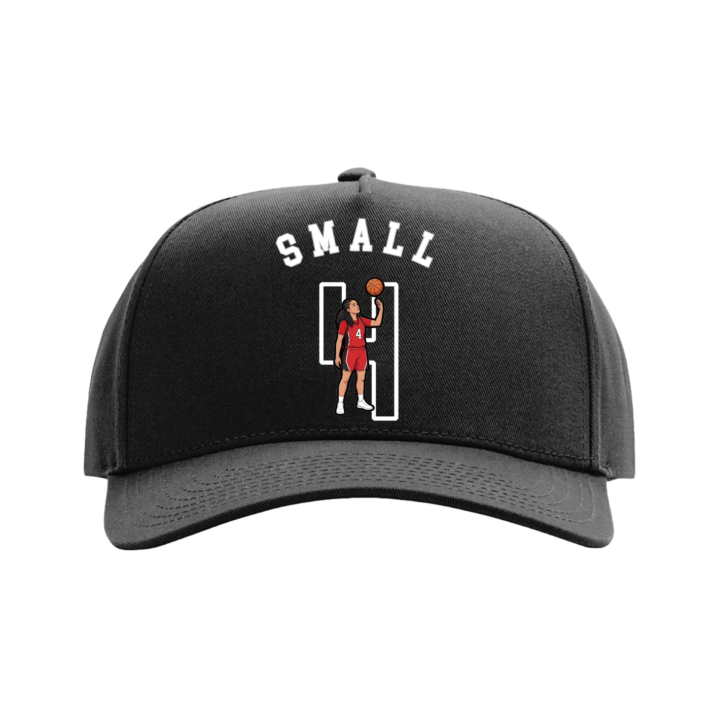 Full Fabric Five-Panel Champ Cap — Shirsey Arch in Black