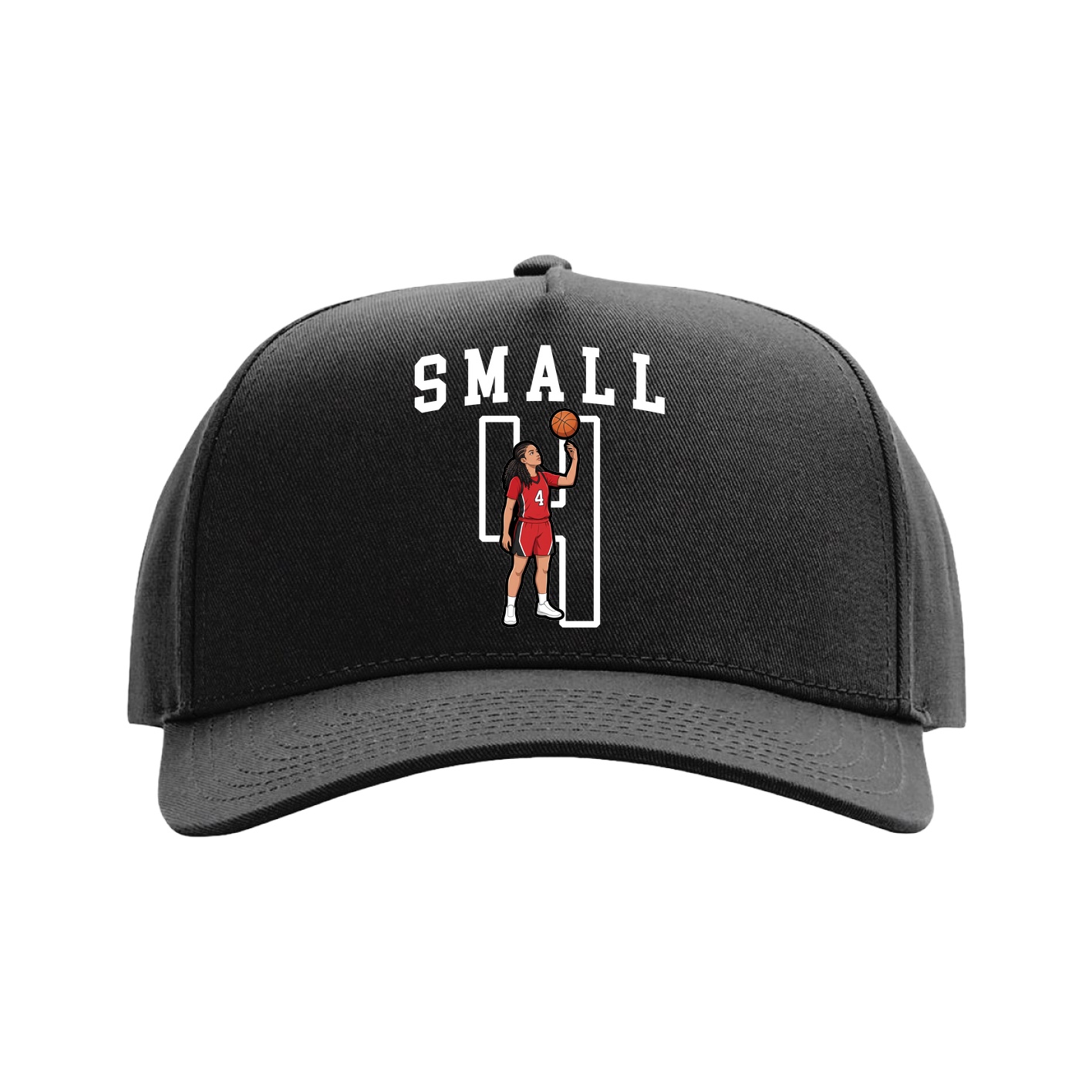 Full Fabric Five-Panel Champ Cap — Shirsey in Black