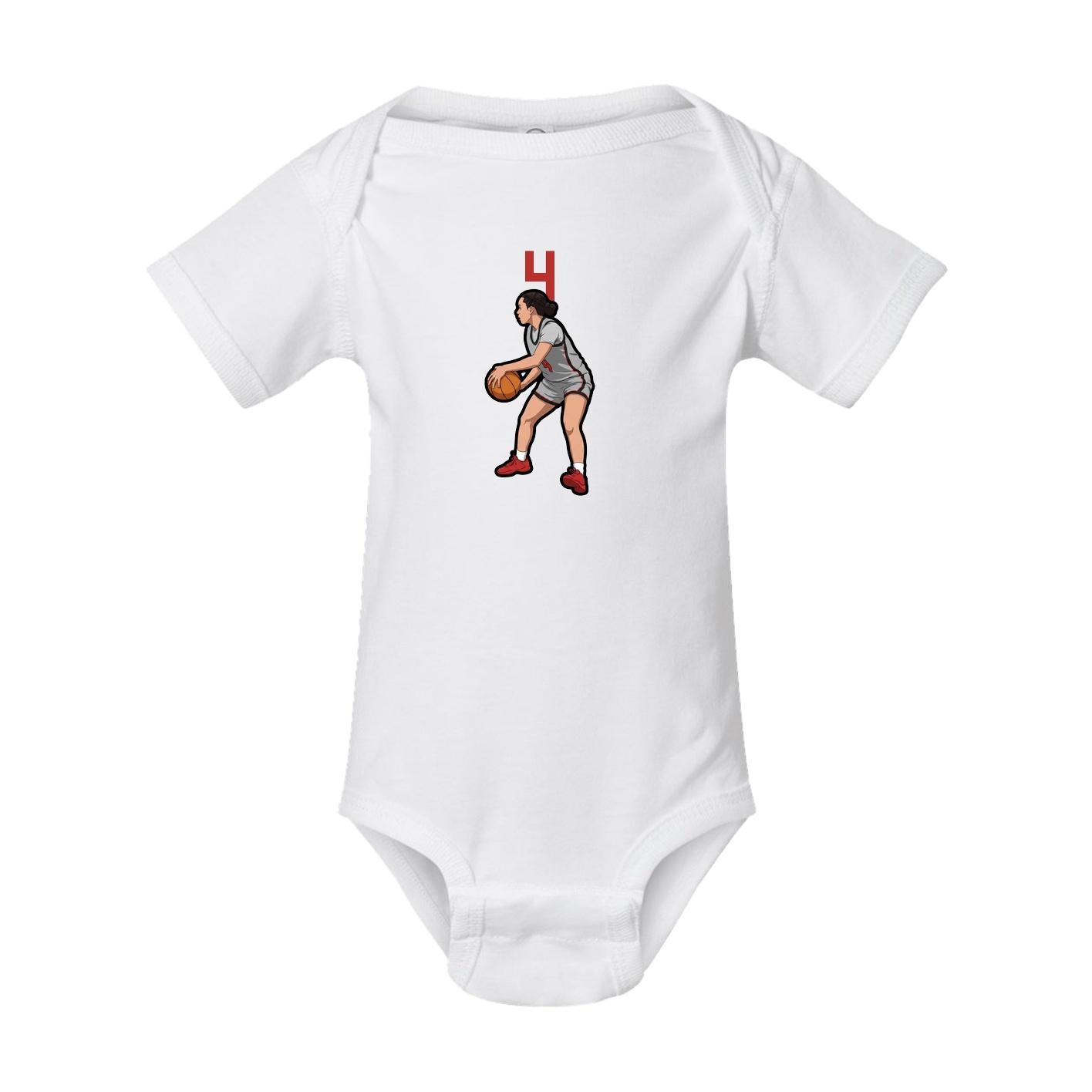 Baby Onesie — Number Top in White