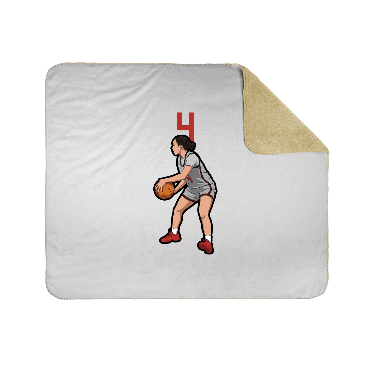 Throw Blanket — Number Top in White