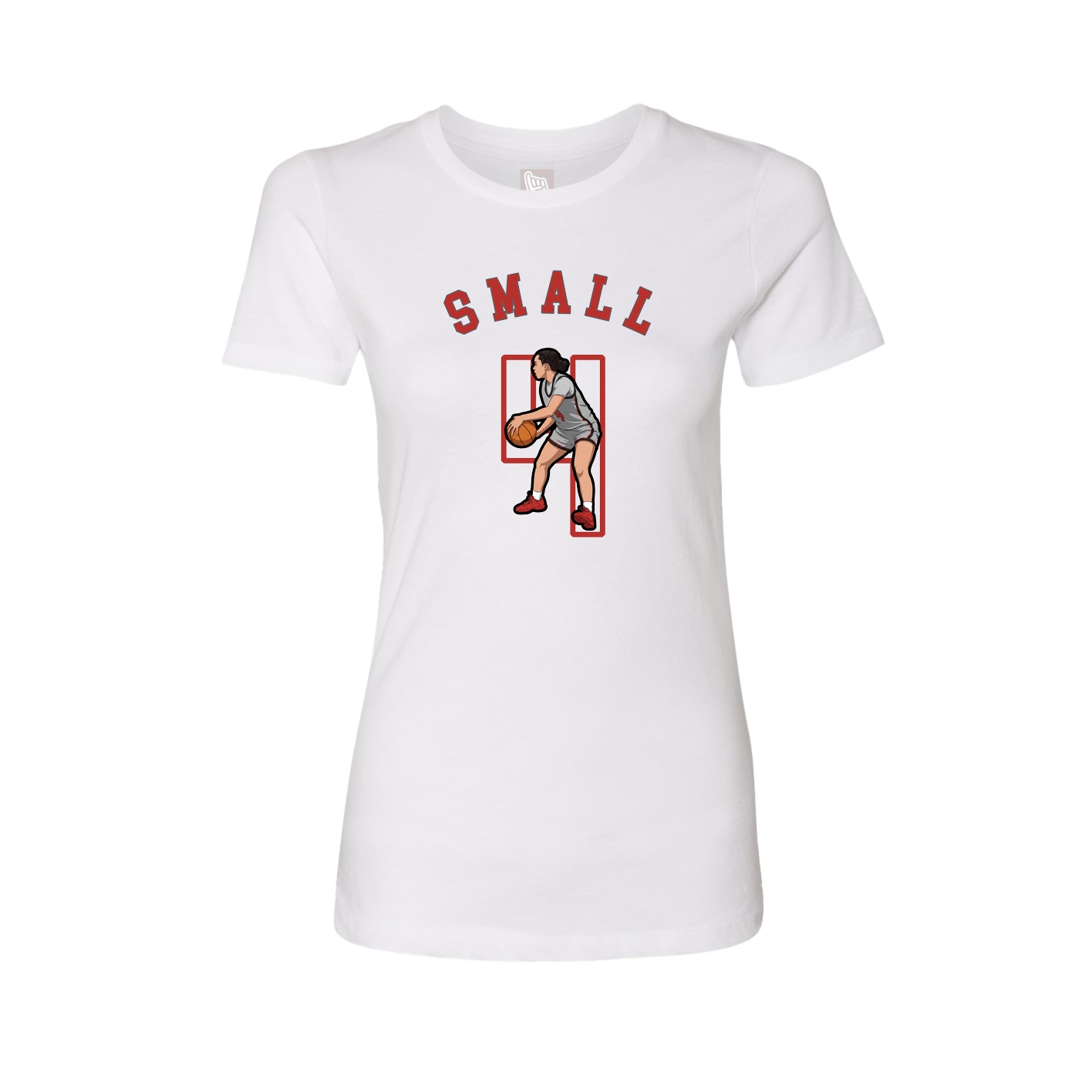 Fitted Women's Tee — Shirsey Arch in White