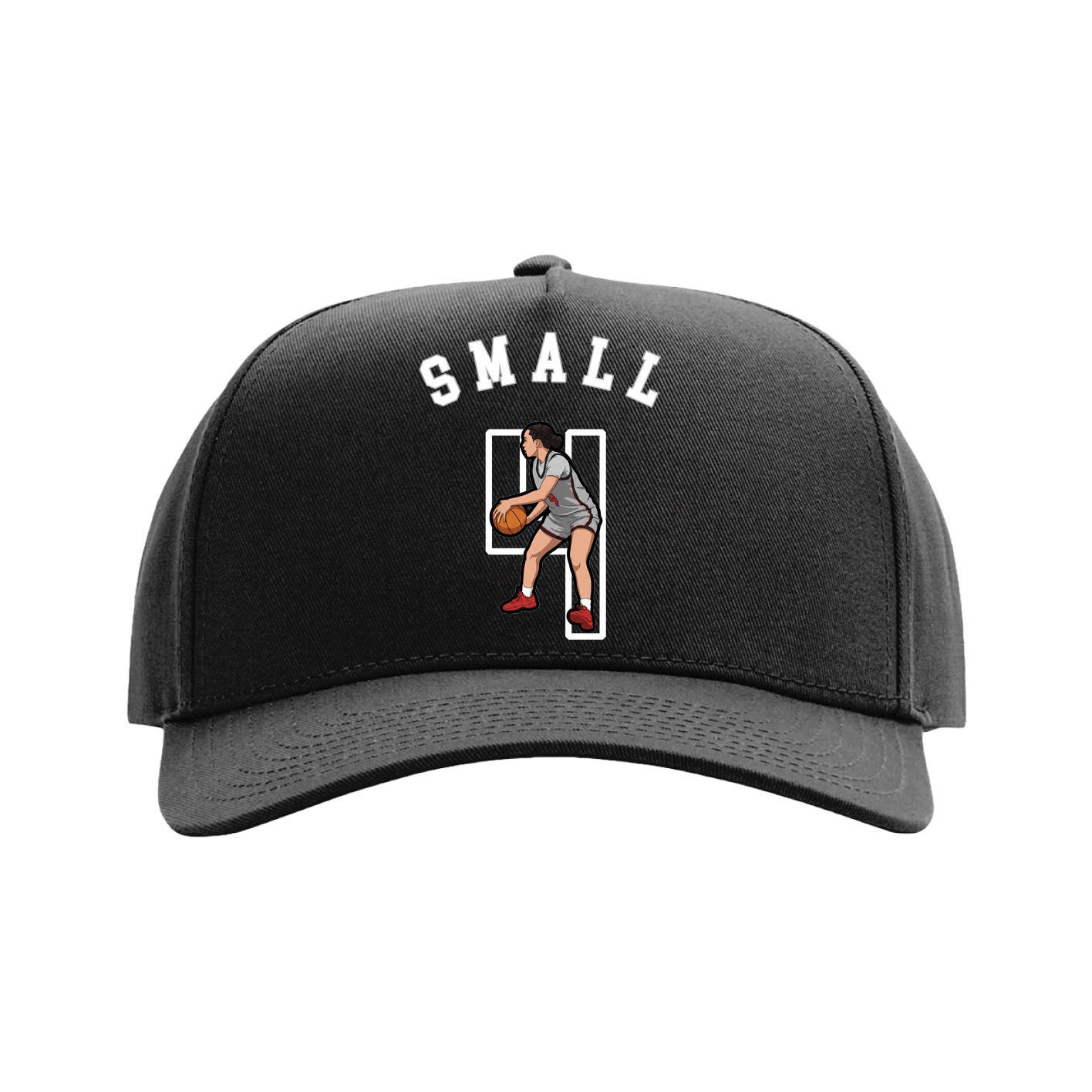 Full Fabric Five-Panel Champ Cap — Shirsey Arch in Black
