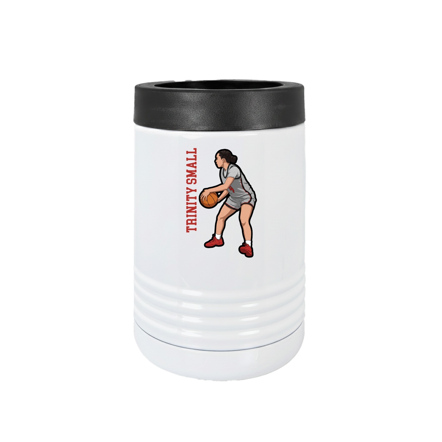 Beverage Holder — Name Vertical in White