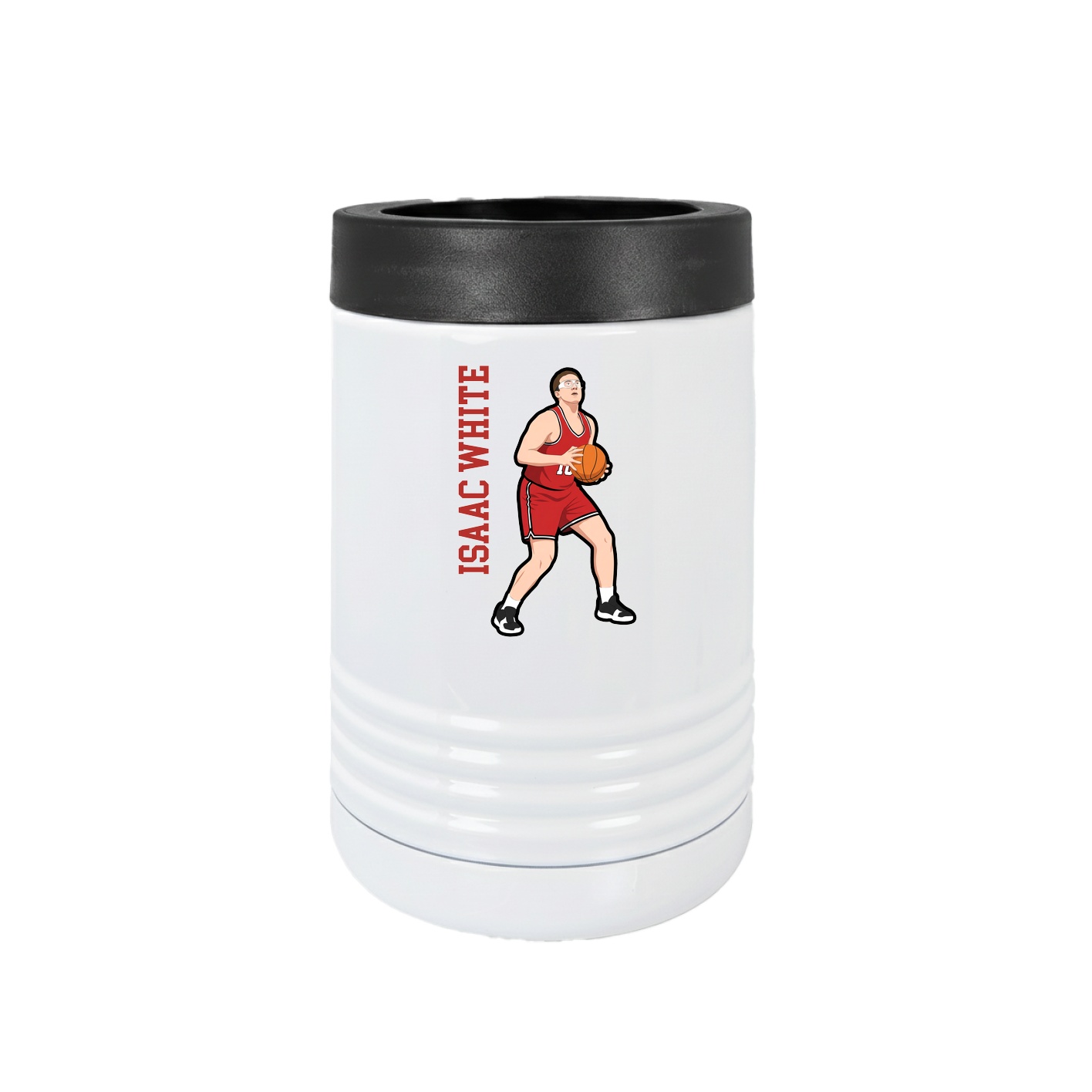 Beverage Holder — Name Vertical in White