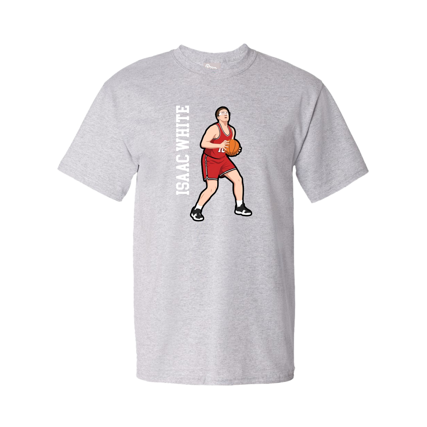 Tee — Name Vertical in Grey