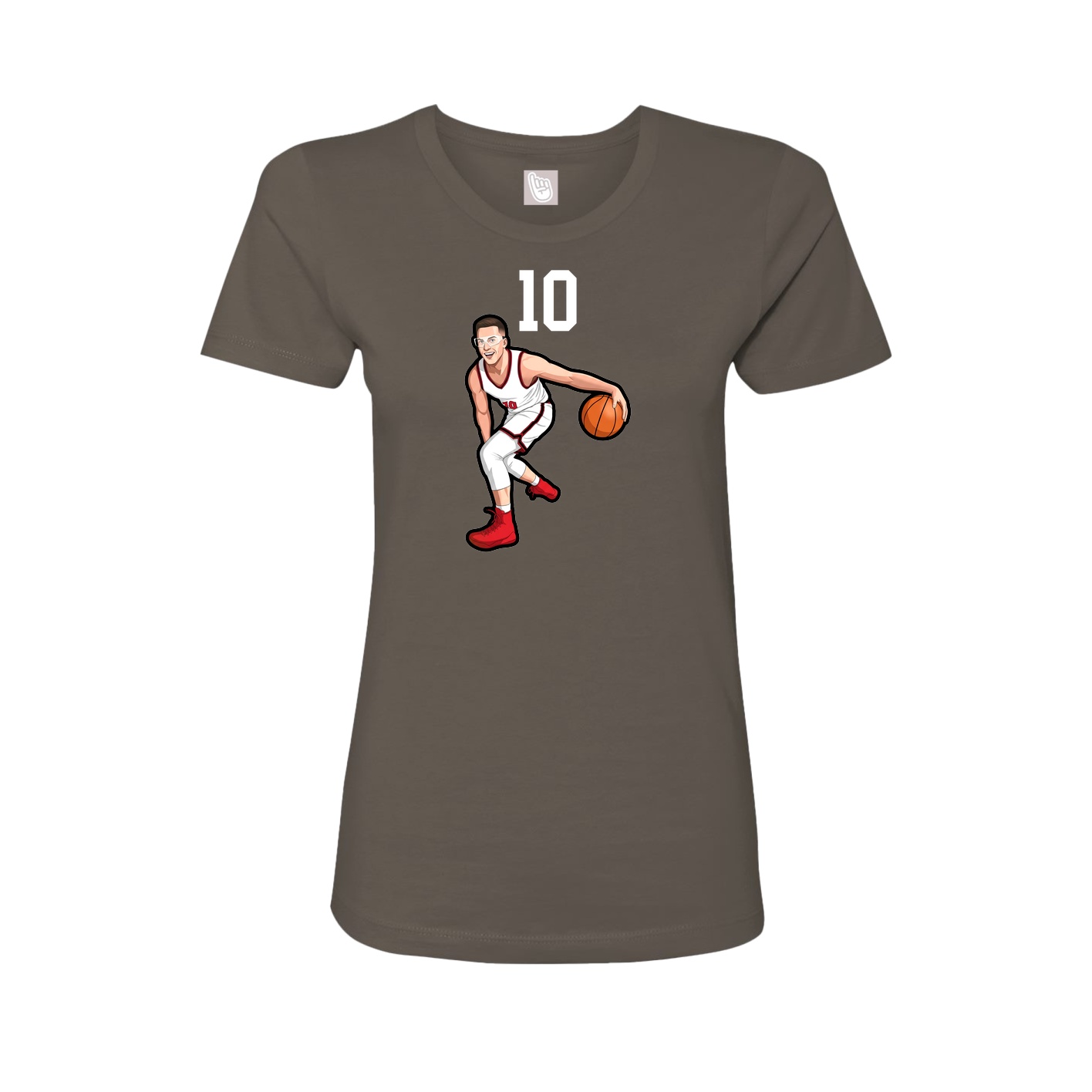 Womens Tee — Number Top in Grey