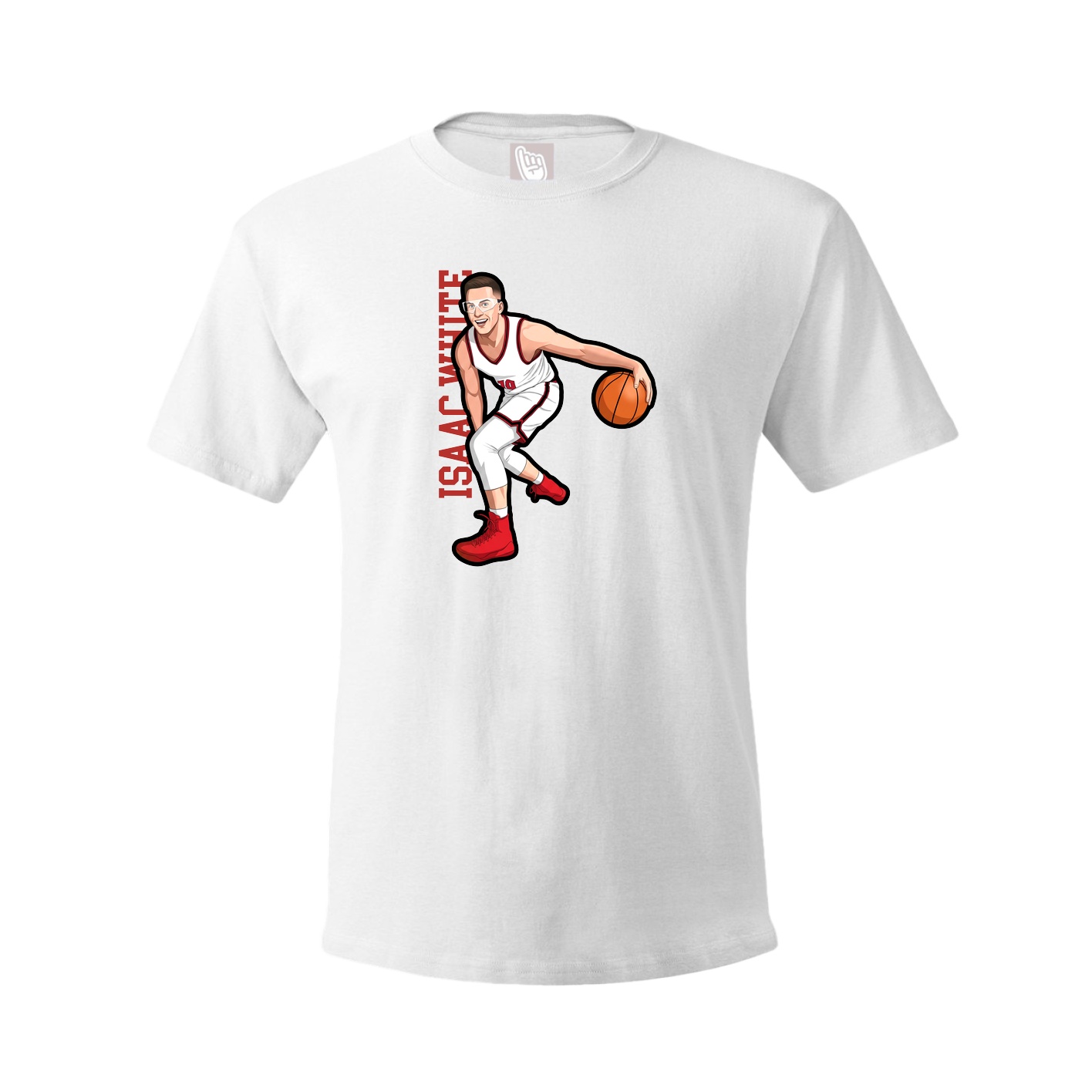 Tee — Name Vertical in White