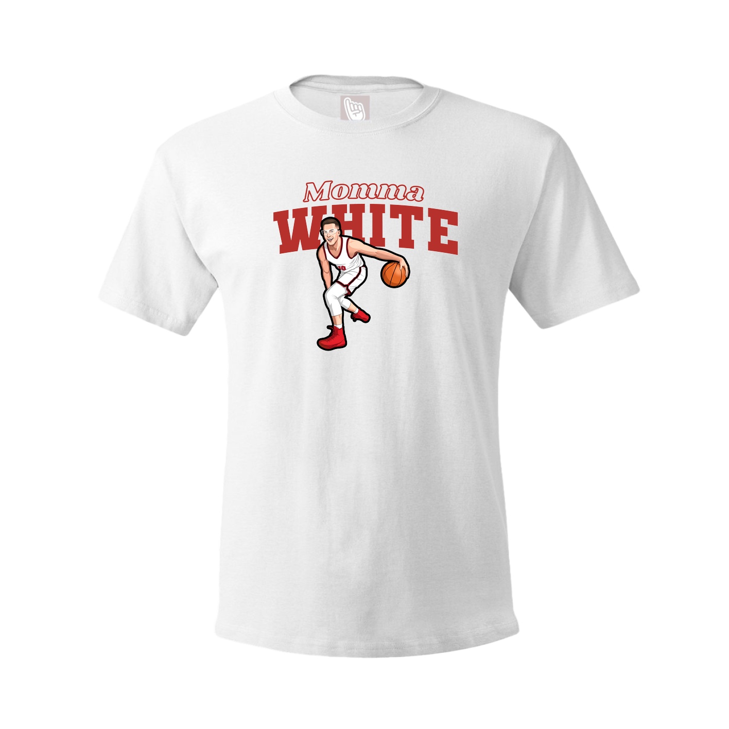 Youth Tee — Mothers Day Block in White