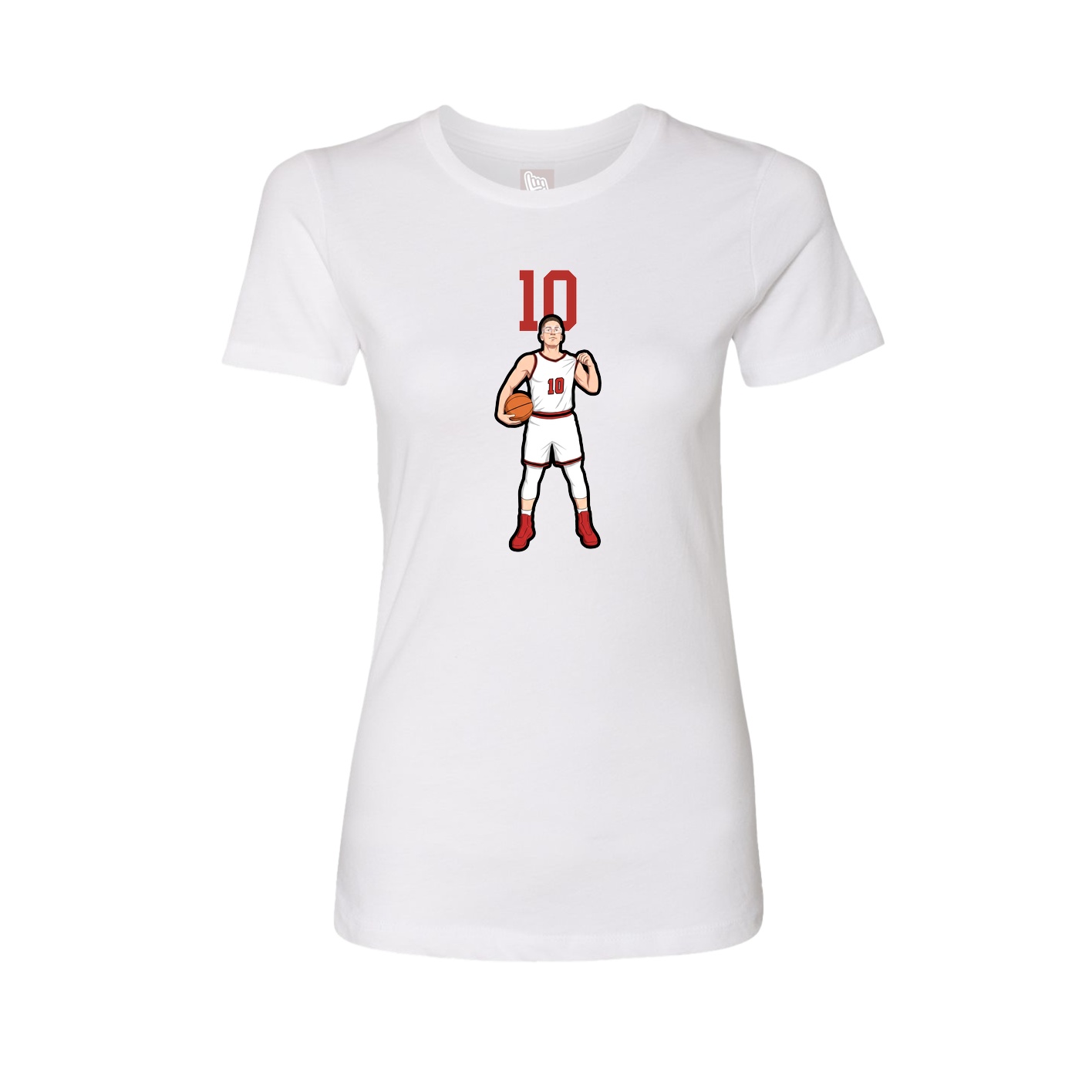 Womens Tee — Number Top in White
