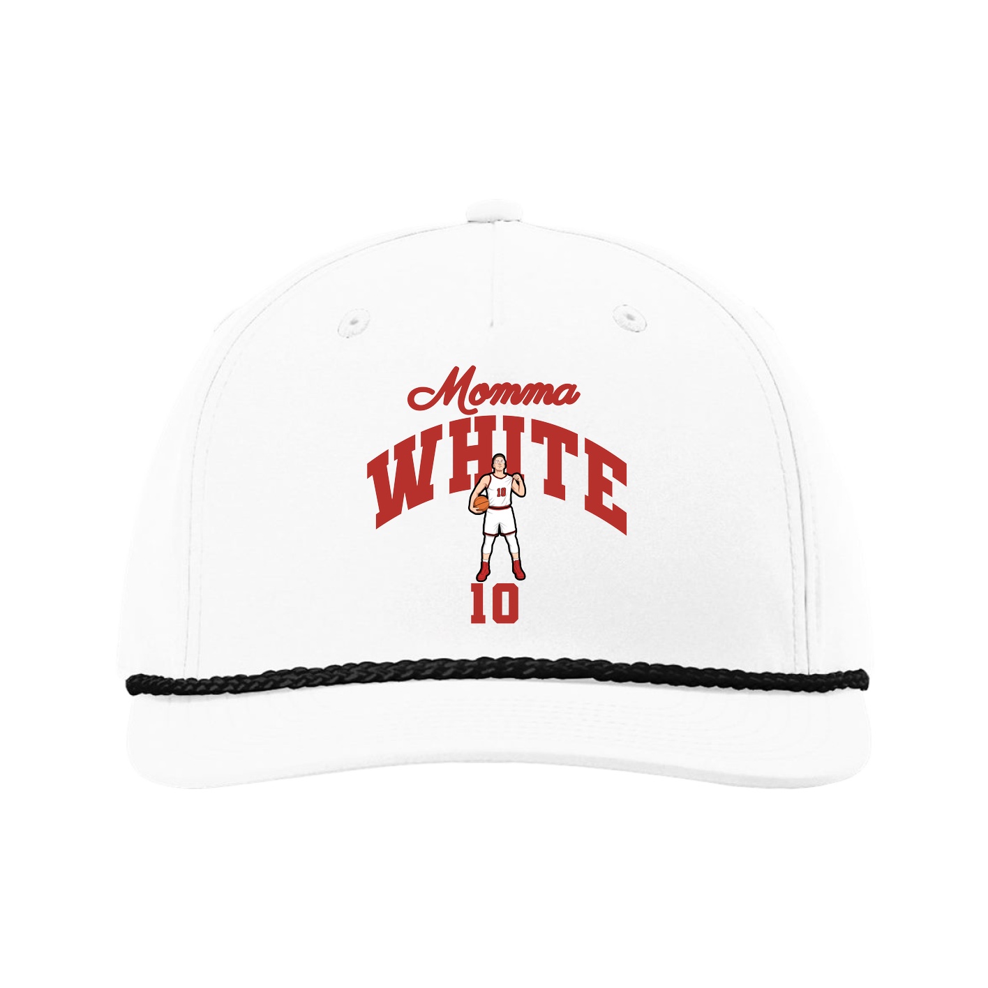 Five-Panel Classic Rope Cap — Mothers Day Arch in White