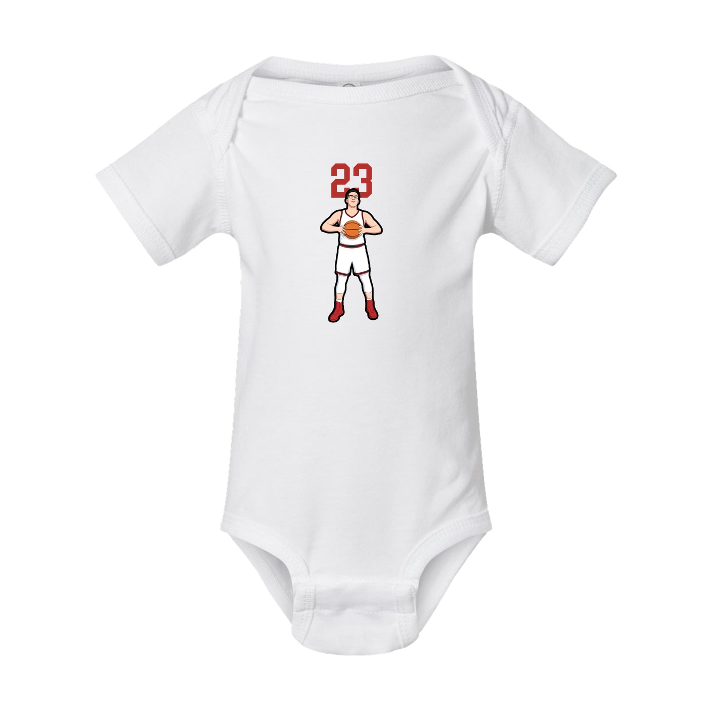 Baby Onesie — Number Top in White