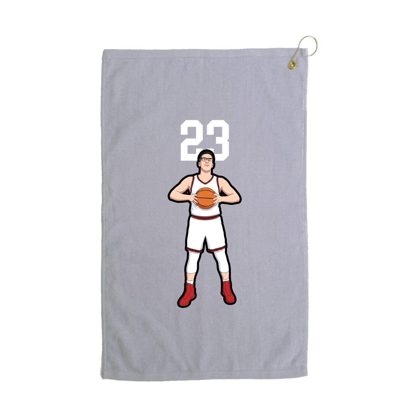 Golf Towel — Number Top in Grey