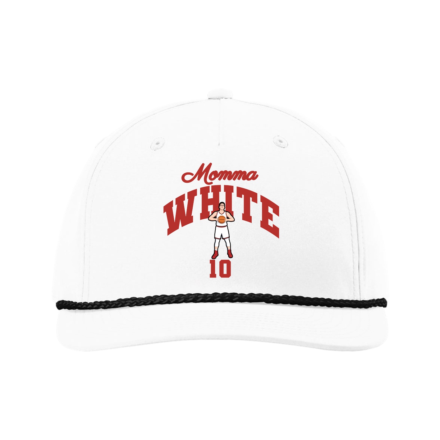 Five-Panel Classic Rope Cap — Mothers Day Arch in White