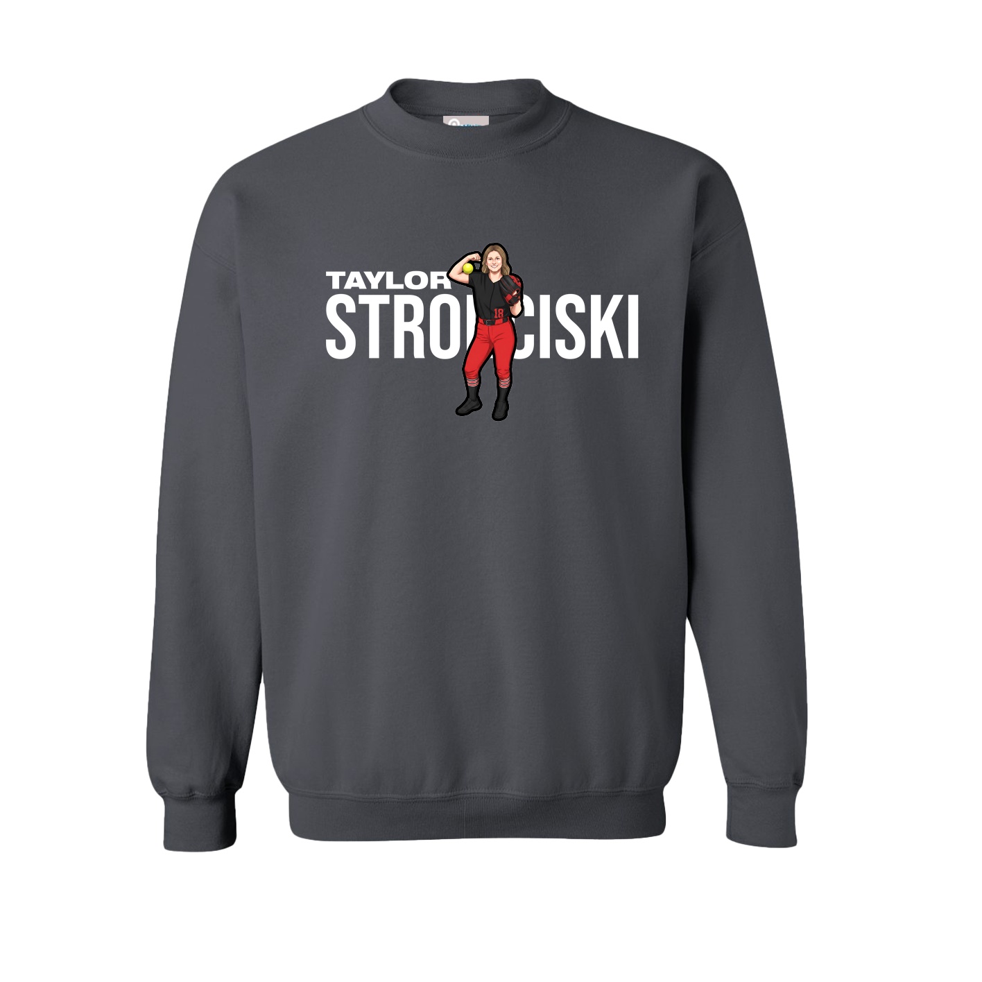 Fleece Crew — Player Name in Grey