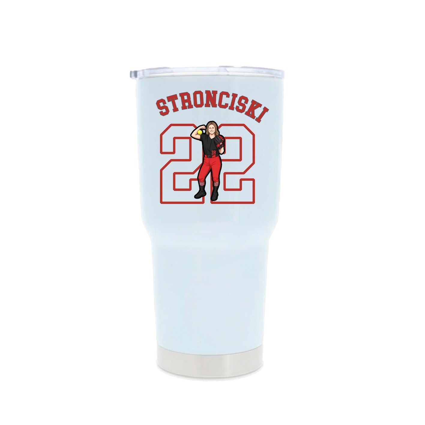 30oz Stainless Steel Tumbler — Shirsey Arch in White