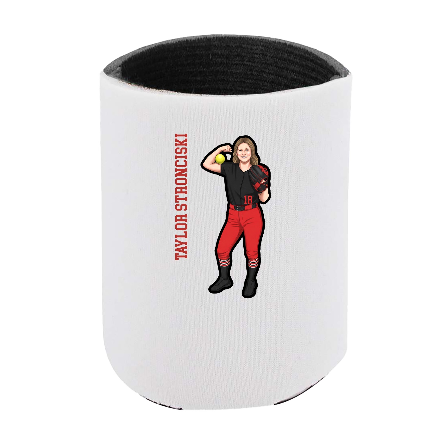 Can Holder — Name Vertical in White