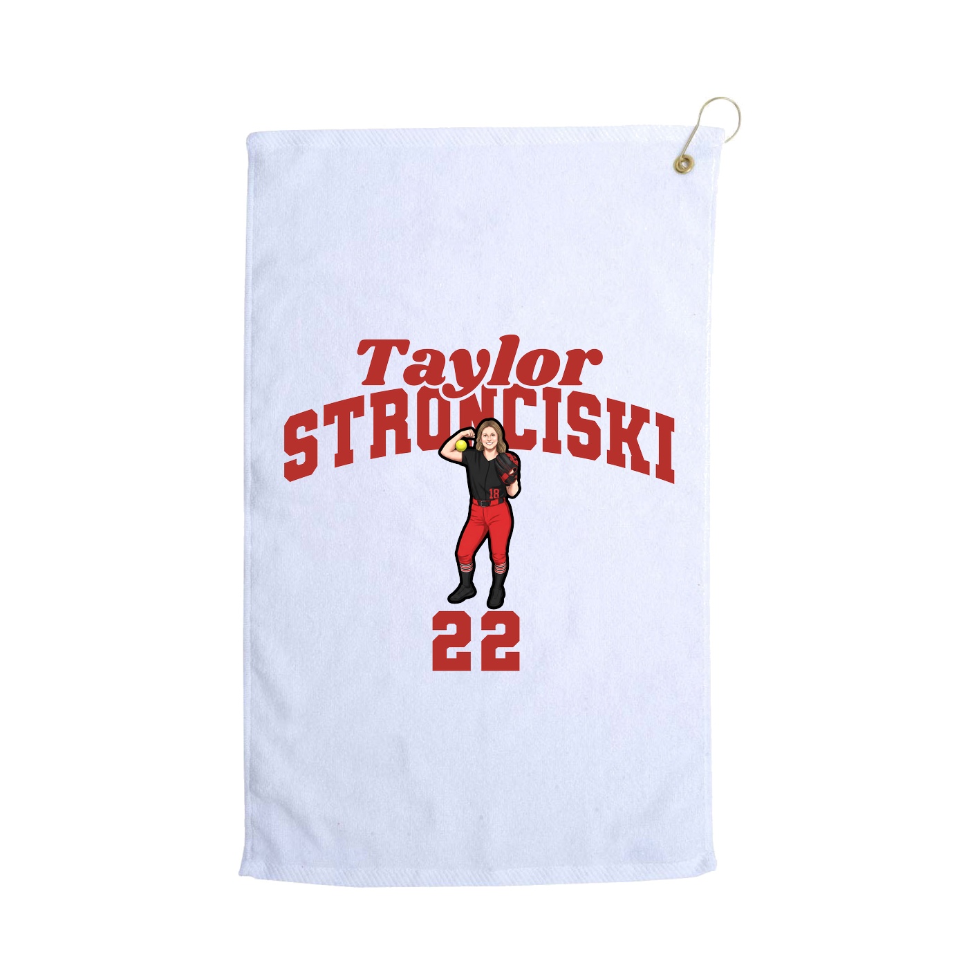 Golf Towel — Signature Arch in White