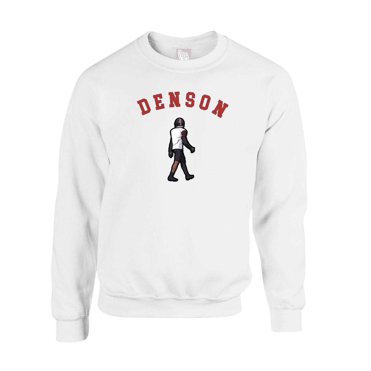 Fleece Crew — Shirsey Arch in White