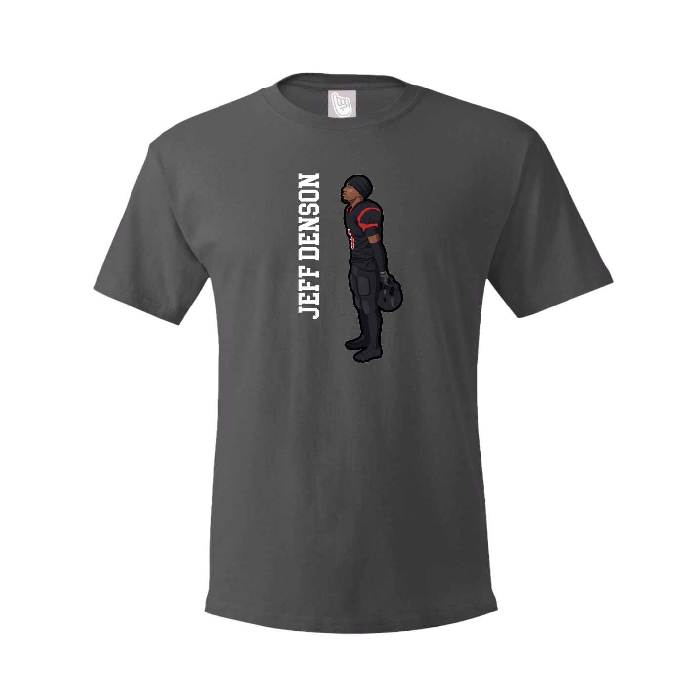 Tee — Name Vertical in Grey