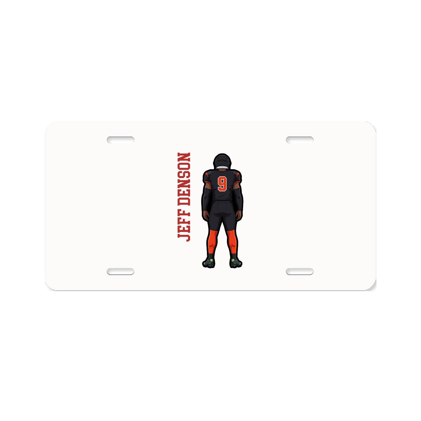 License Plate — Name Vertical in Classic