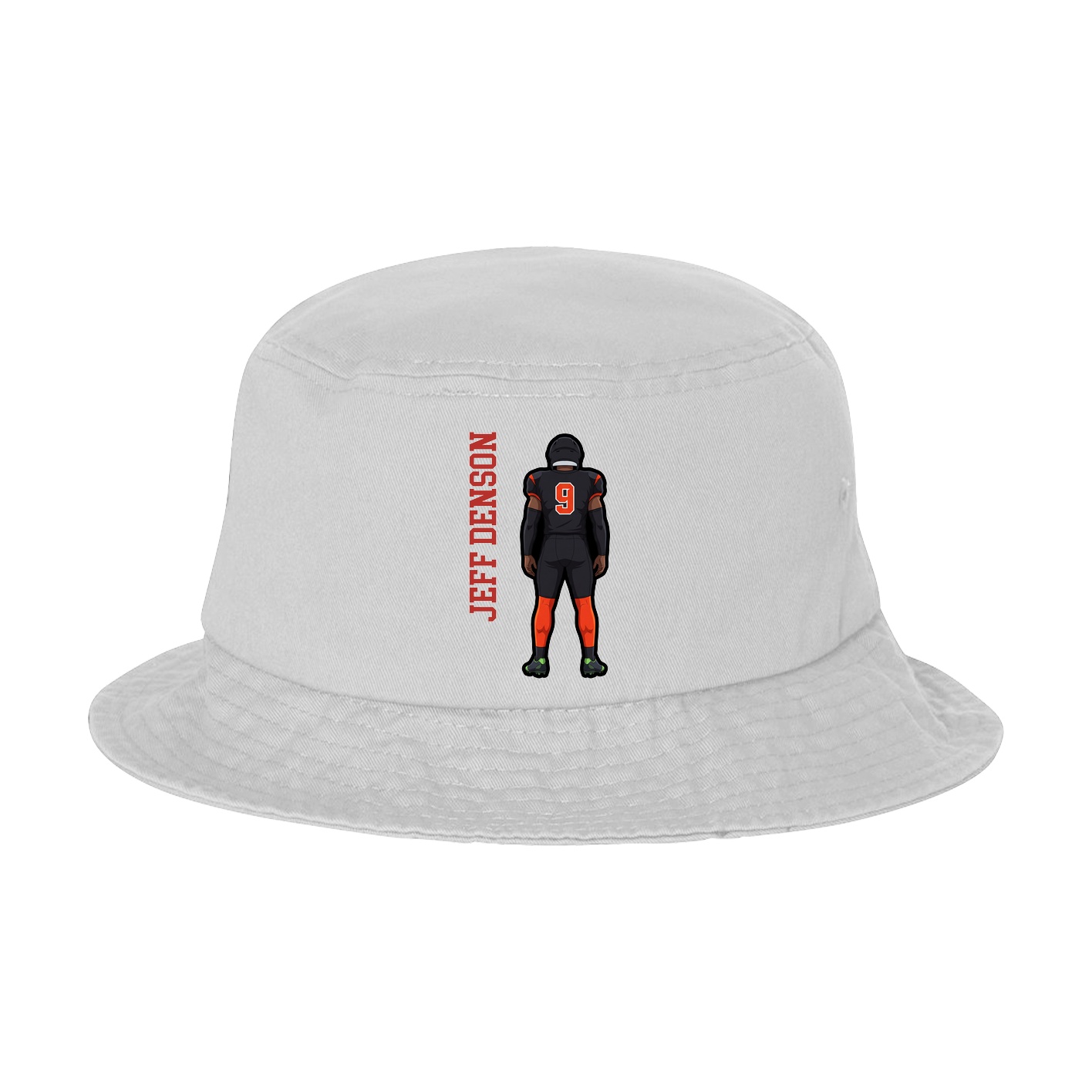 Bucket Cap — Name Vertical in White