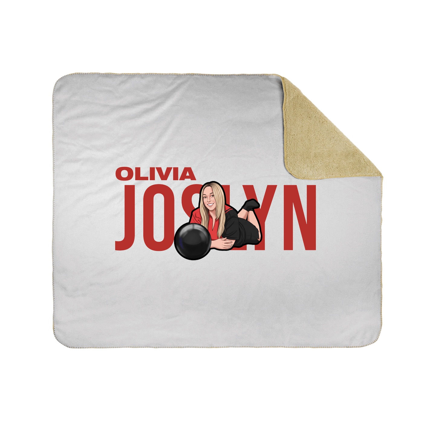 Throw Blanket — Player Name in White