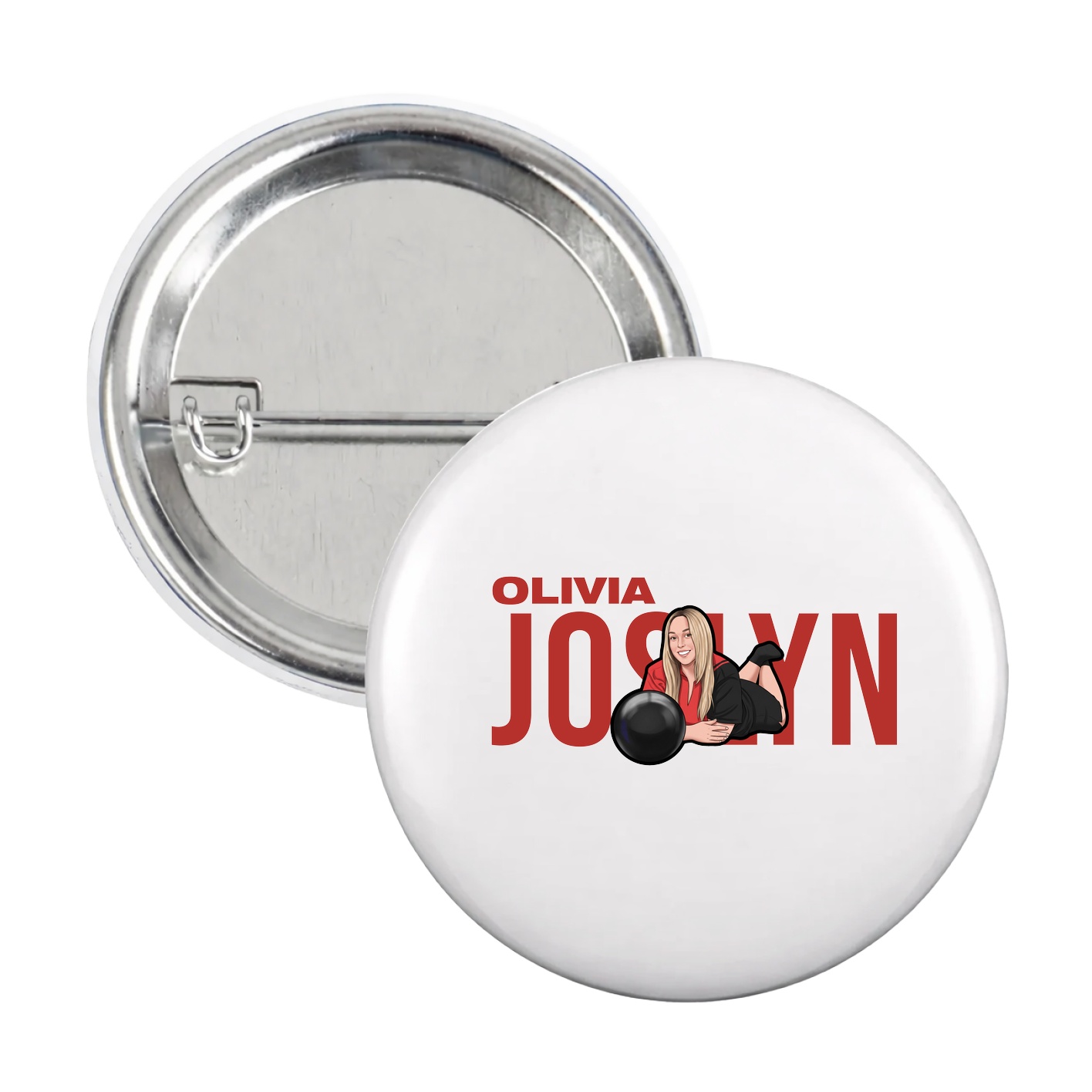 Game Day Button — Player Name in White