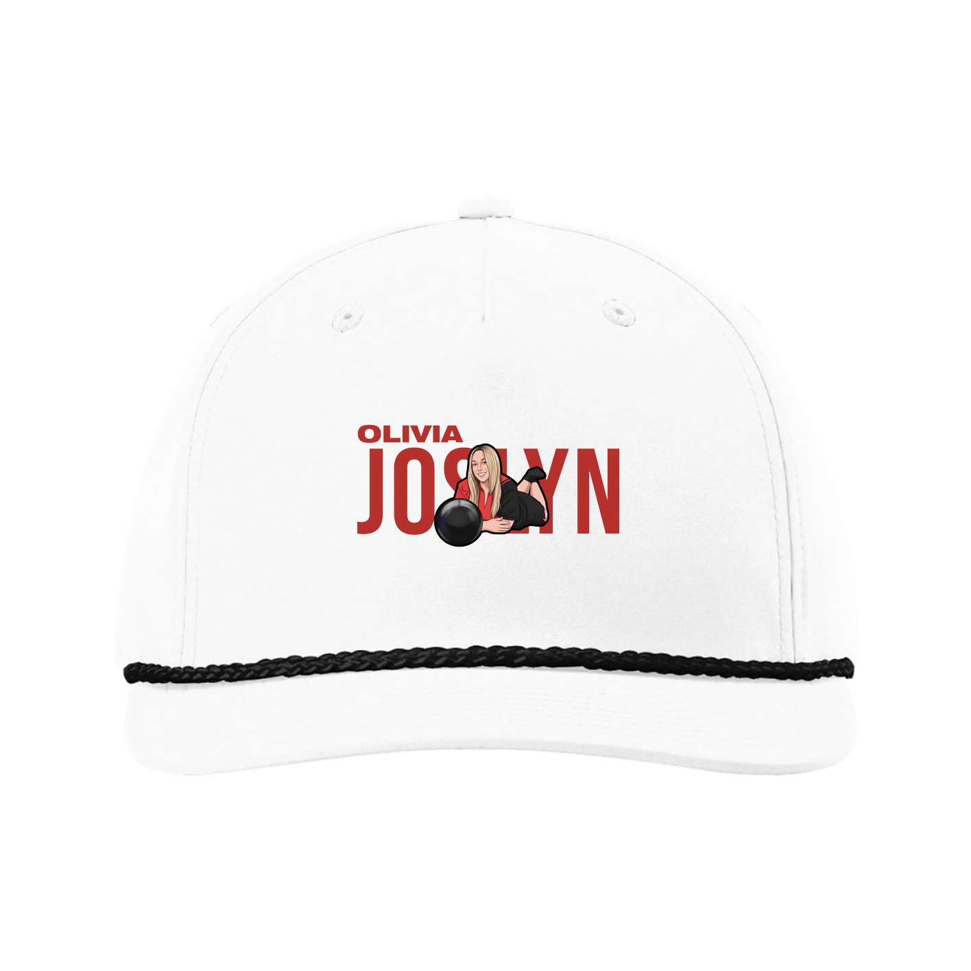 Five-Panel Classic Rope Cap — Player Name in White