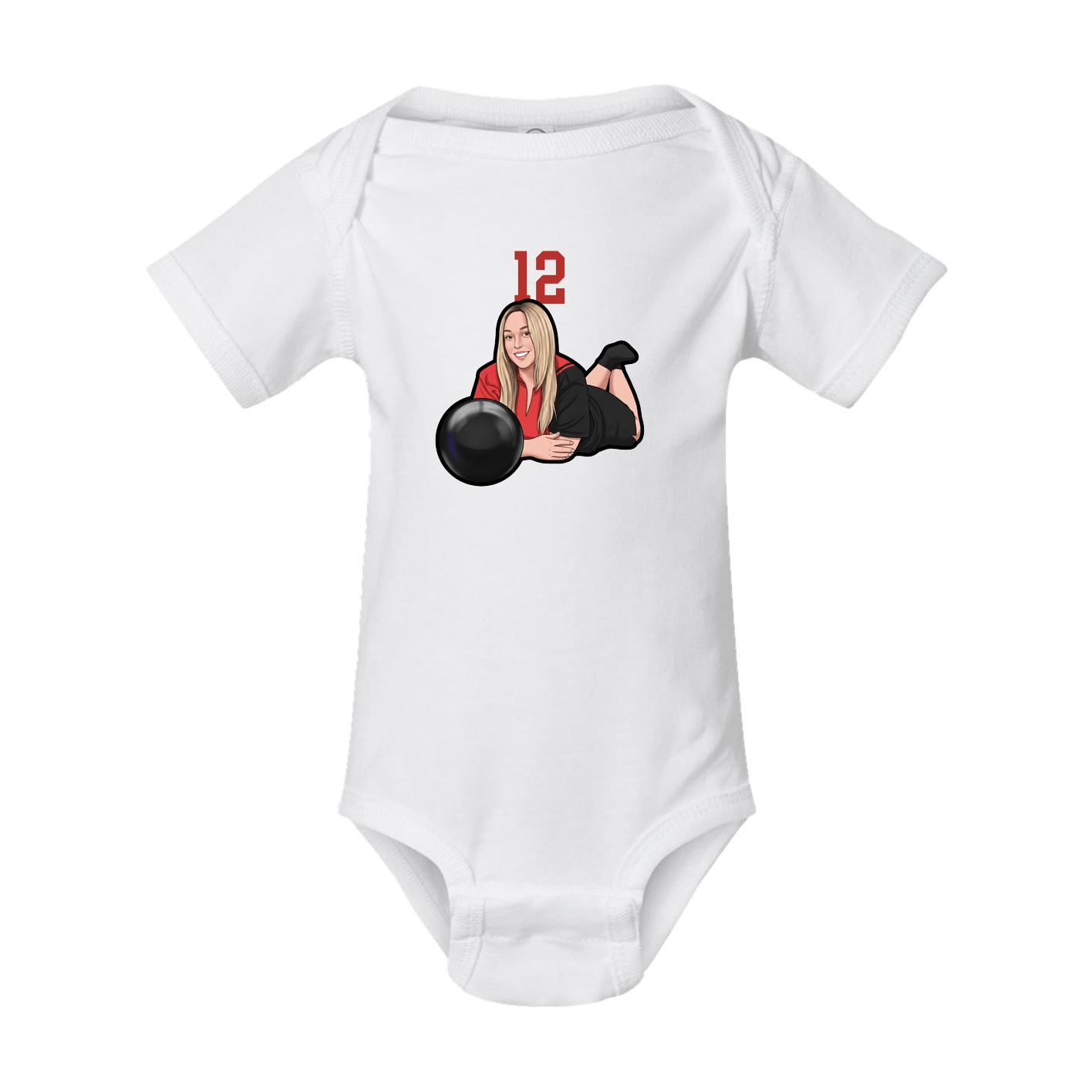 Baby Onesie — Number Top in White