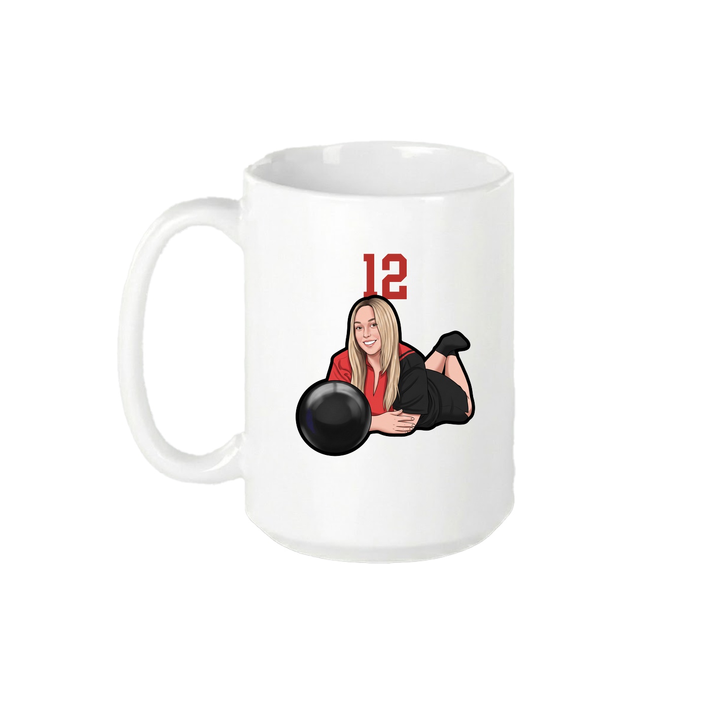 15oz Coffee Mug — Number Top in White