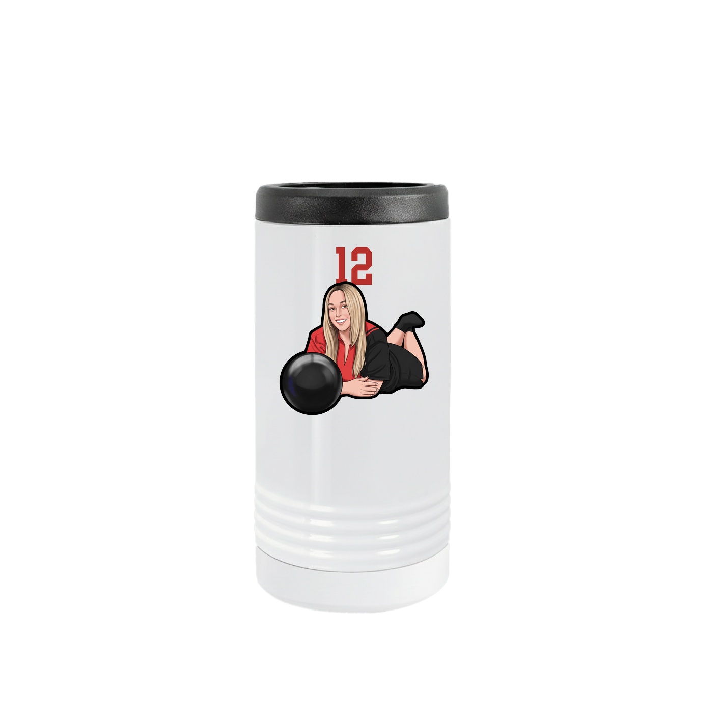 Slim Beverage Holder — Number Top in White