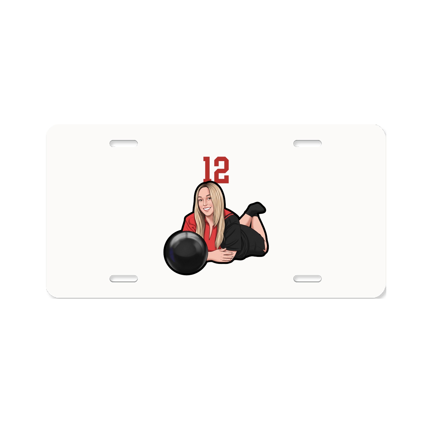 License Plate — Number Top in Classic
