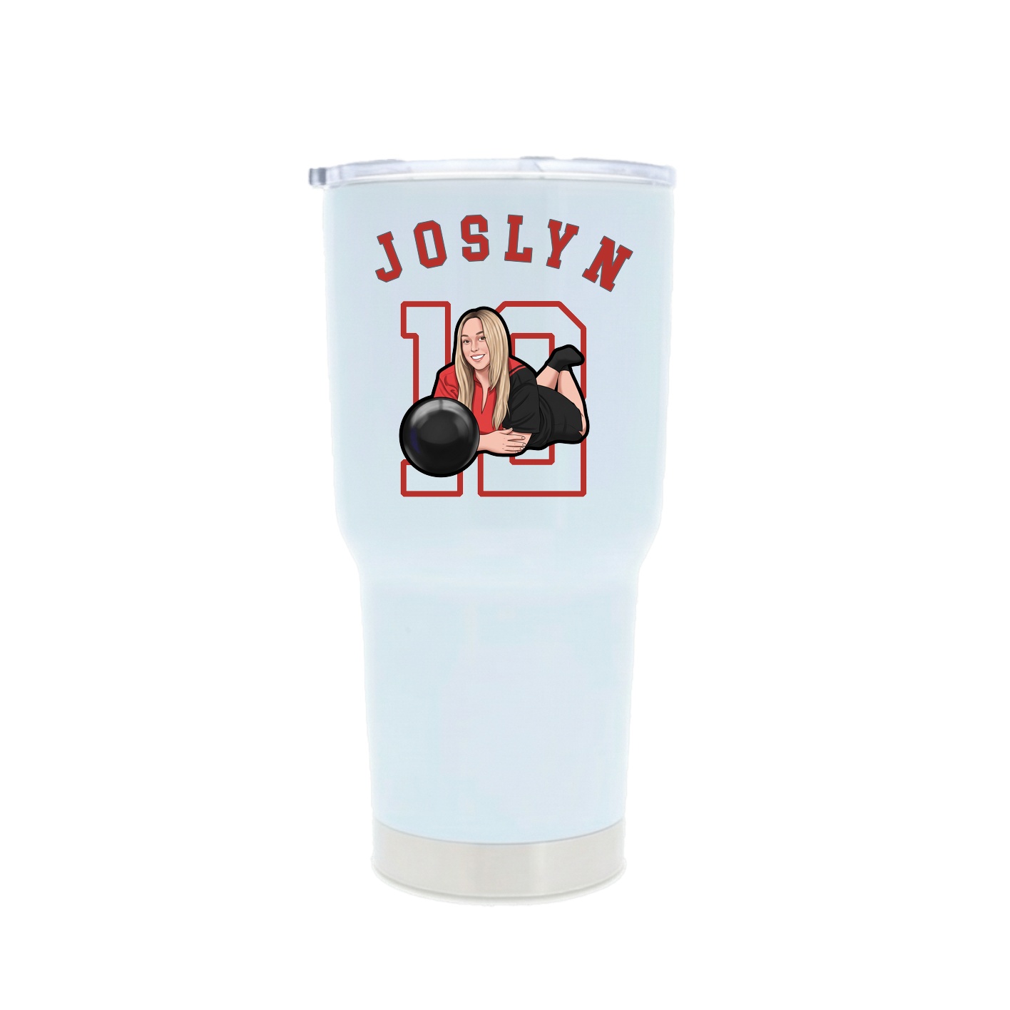 30oz Stainless Steel Tumbler — Shirsey Arch in White