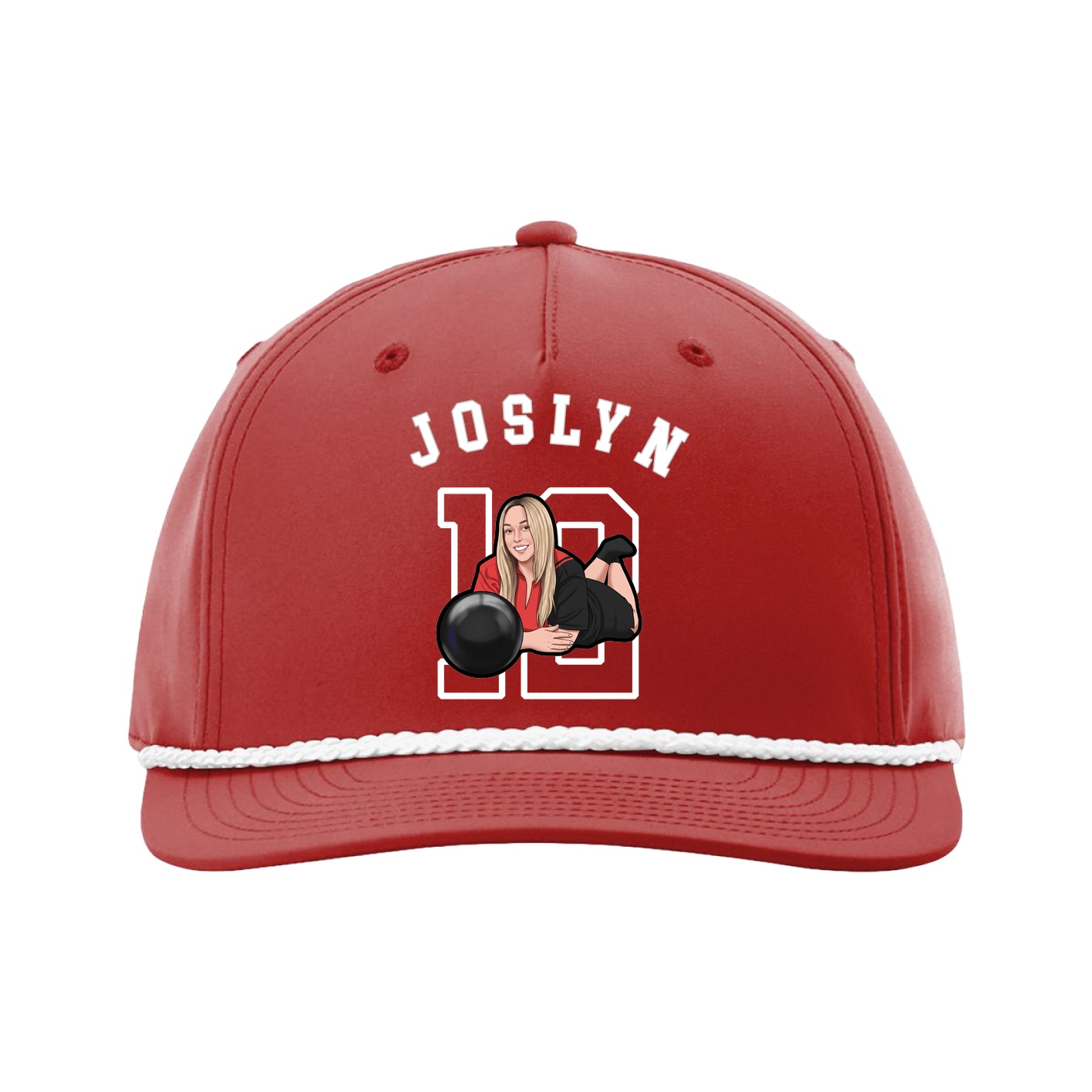 Five-Panel Classic Rope Cap — Shirsey Arch in Red