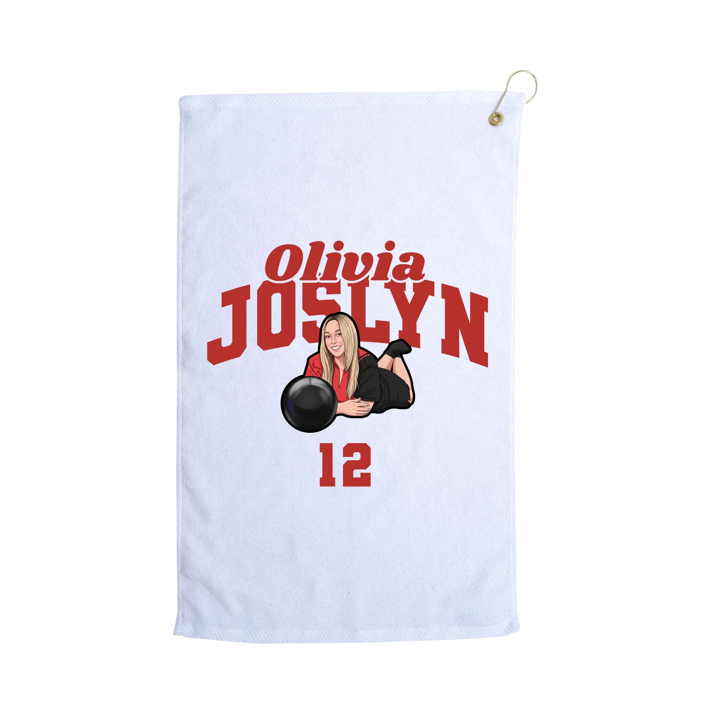 Golf Towel — Signature Arch in White