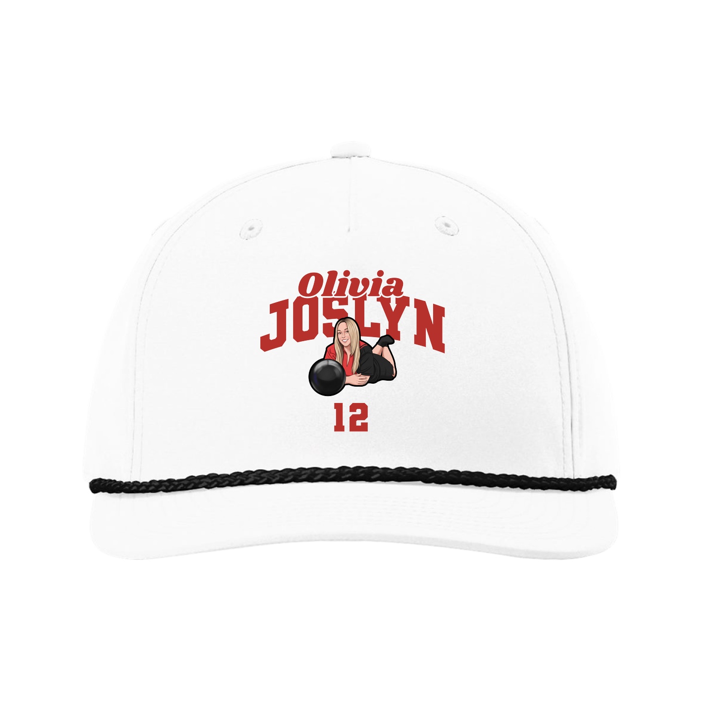 Five-Panel Classic Rope Cap — Signature Arch in White