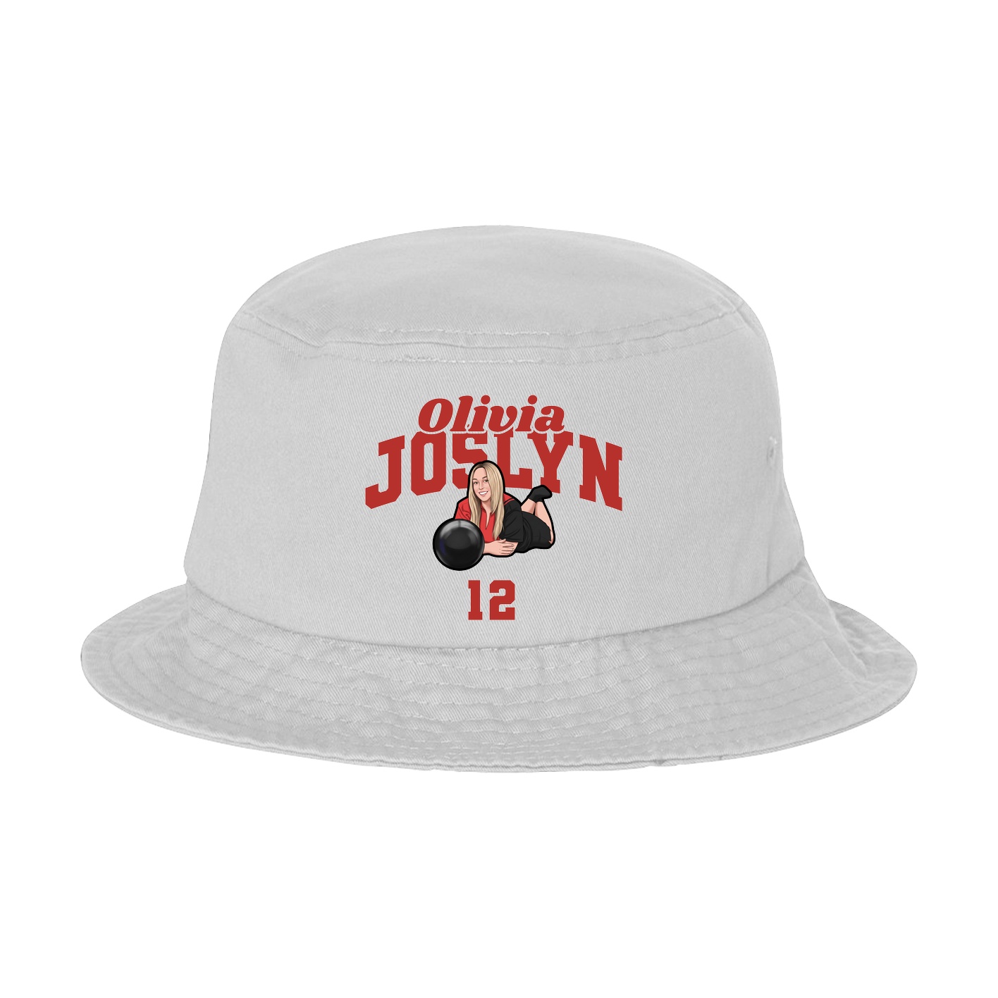 Bucket Cap — Signature Arch in White