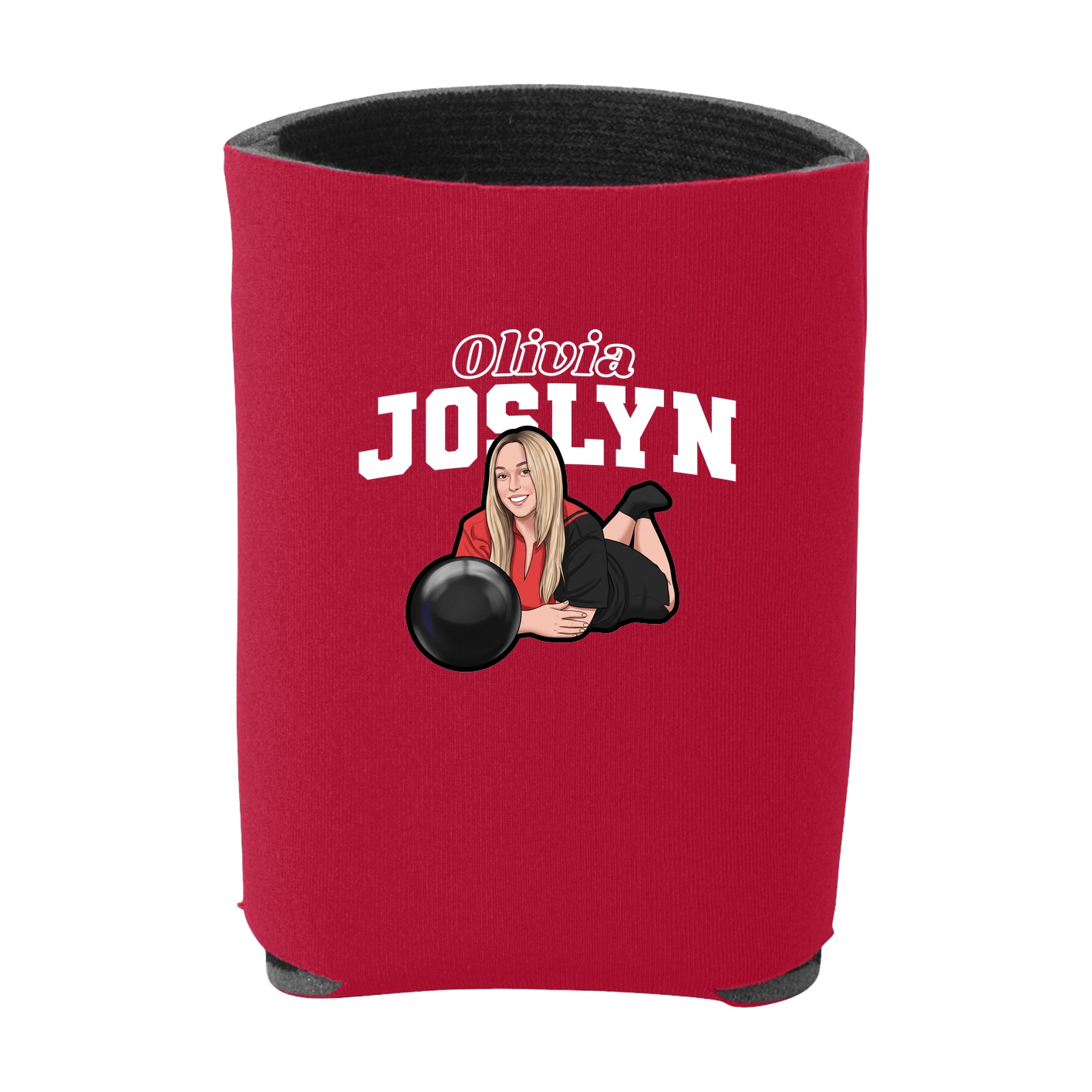 Can Holder — Name Arch in Red