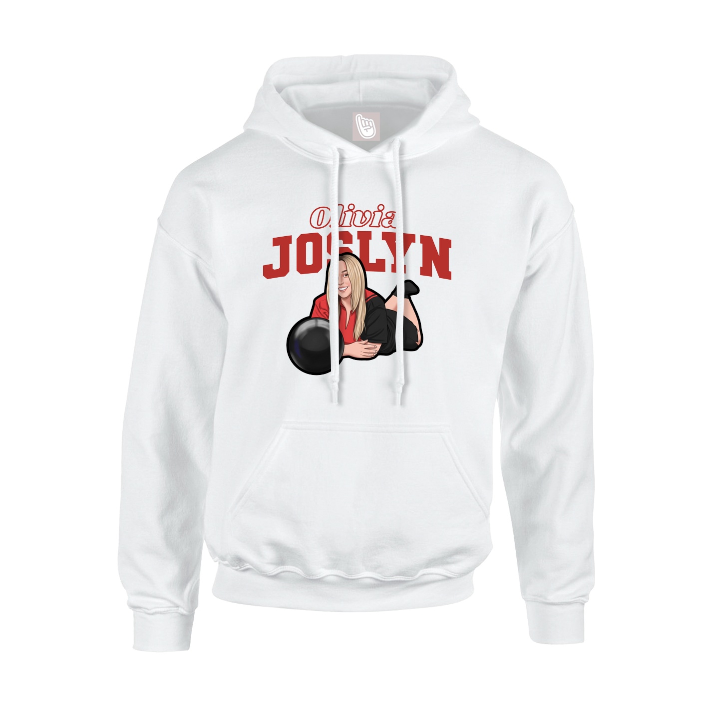 Hoodie — Name Arch in White