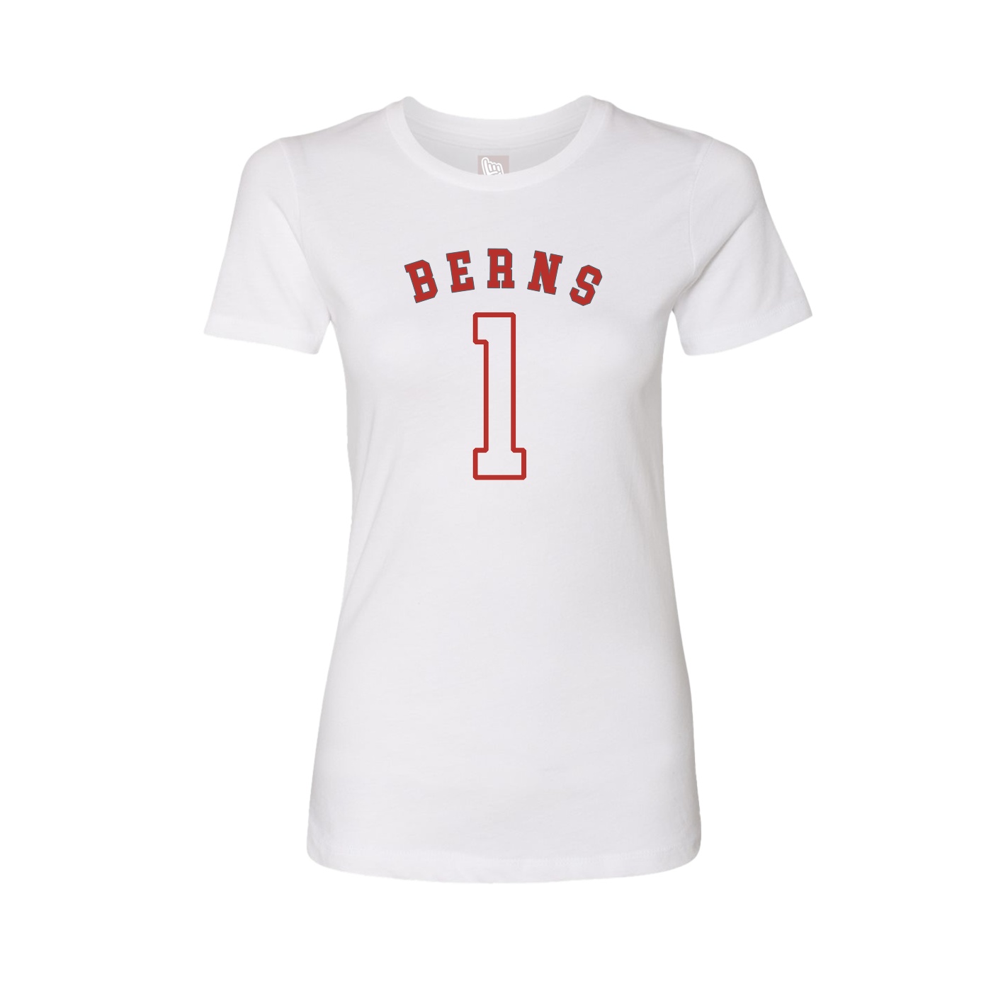 Fitted Women's Tee — Shirsey Arch in White