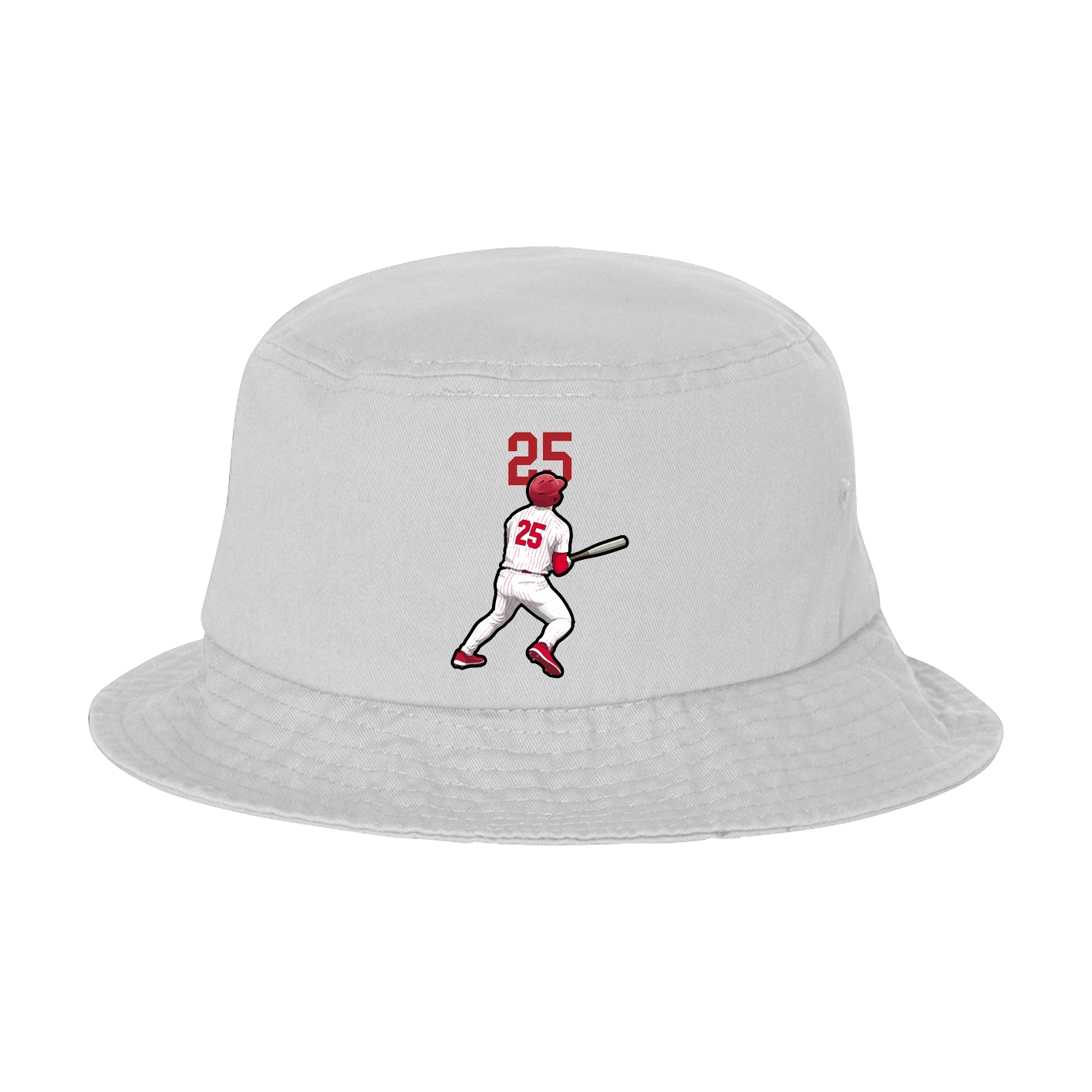 Bucket Cap — Number Top in White