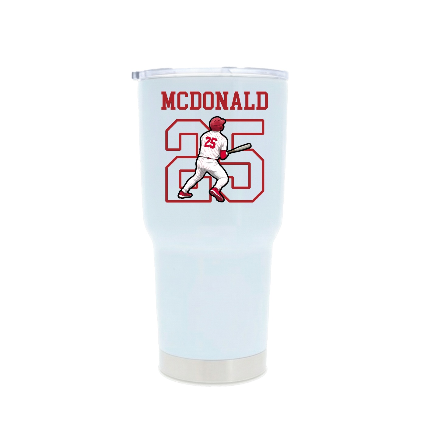 30oz Stainless Steel Tumbler — Shirsey in White
