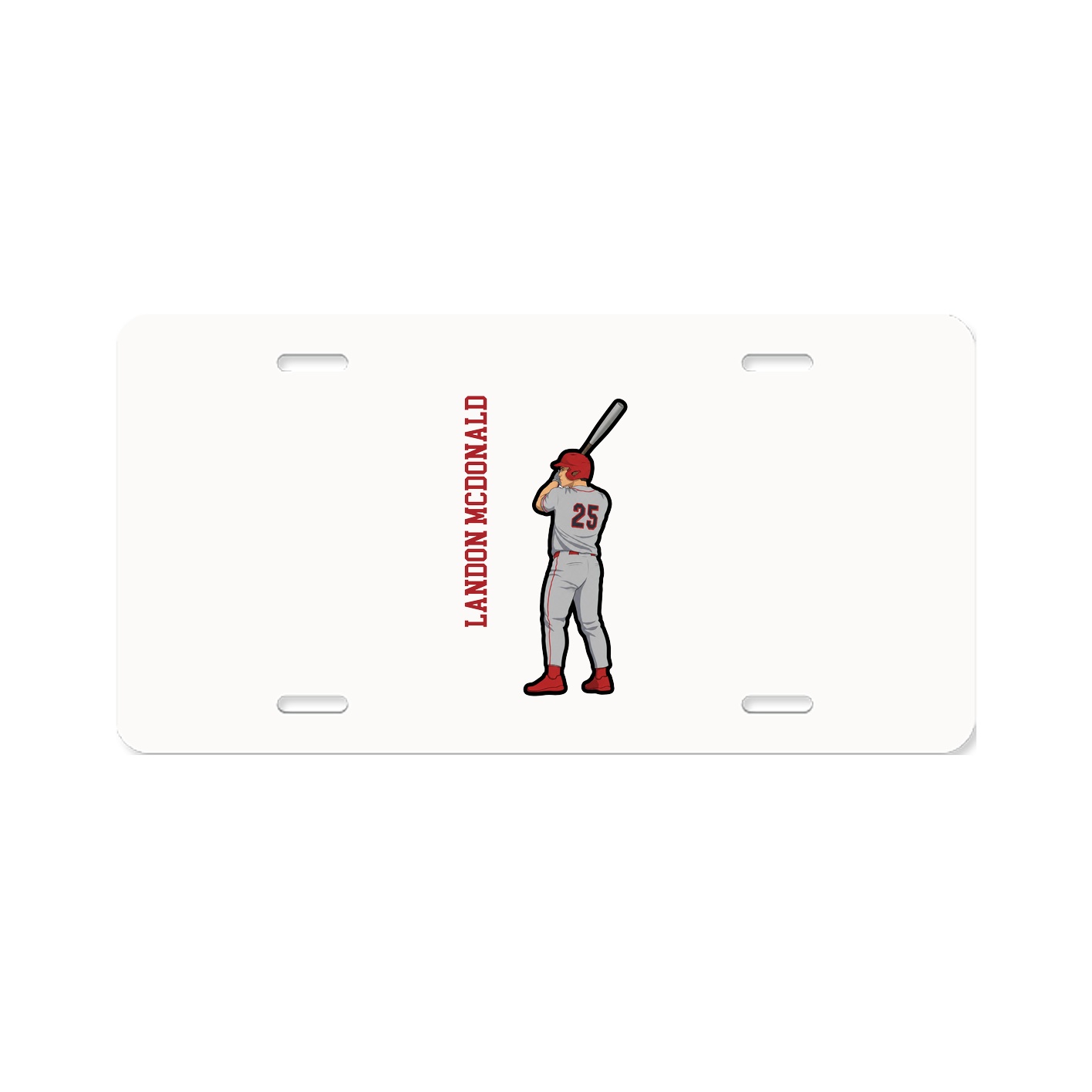 License Plate — Name Vertical in Classic