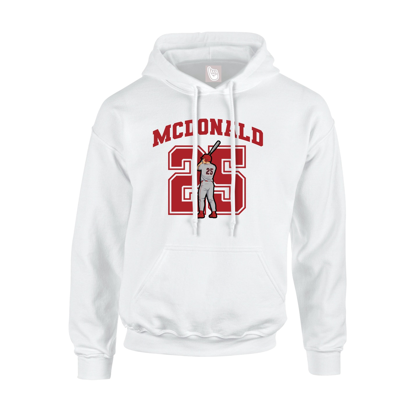Hoodie — Number in White