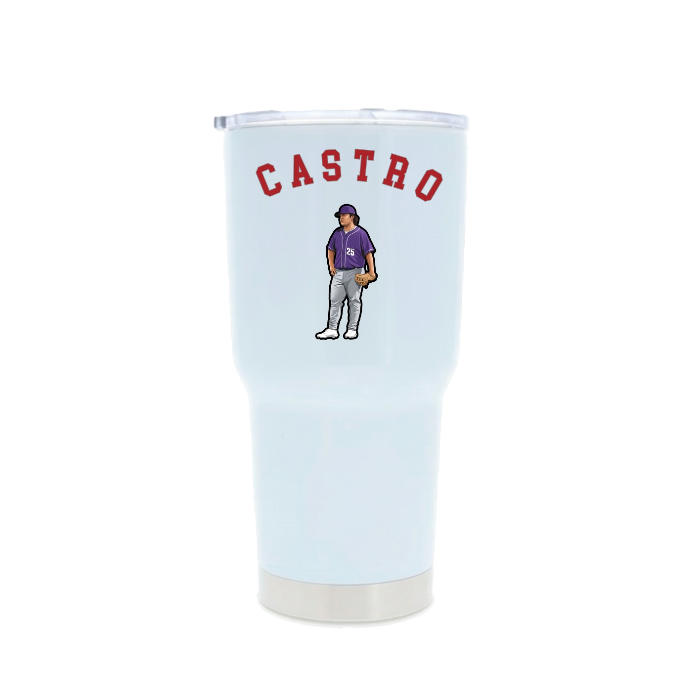 30oz Stainless Steel Tumbler — Shirsey Arch in White