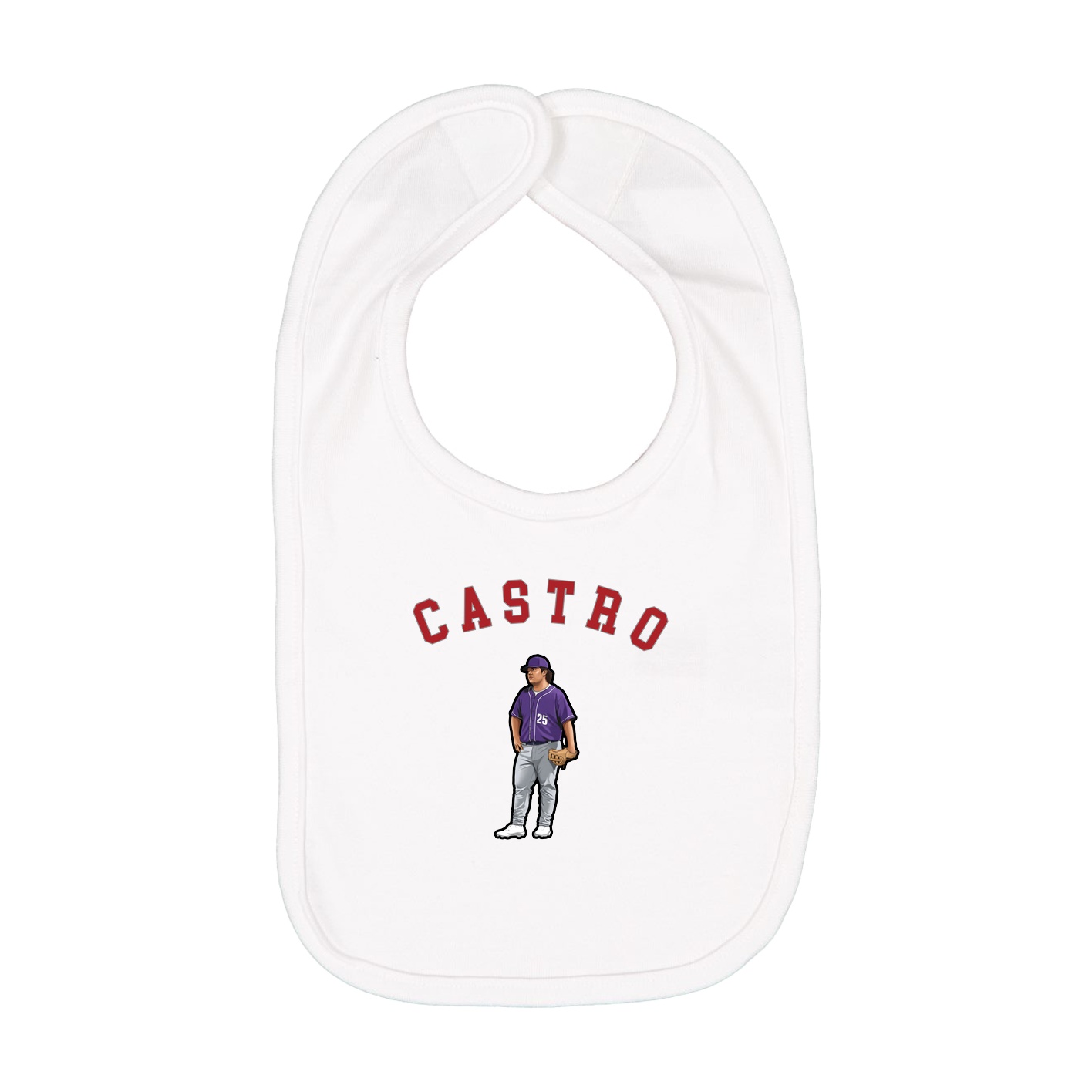 Infant Bib — Shirsey Arch in White
